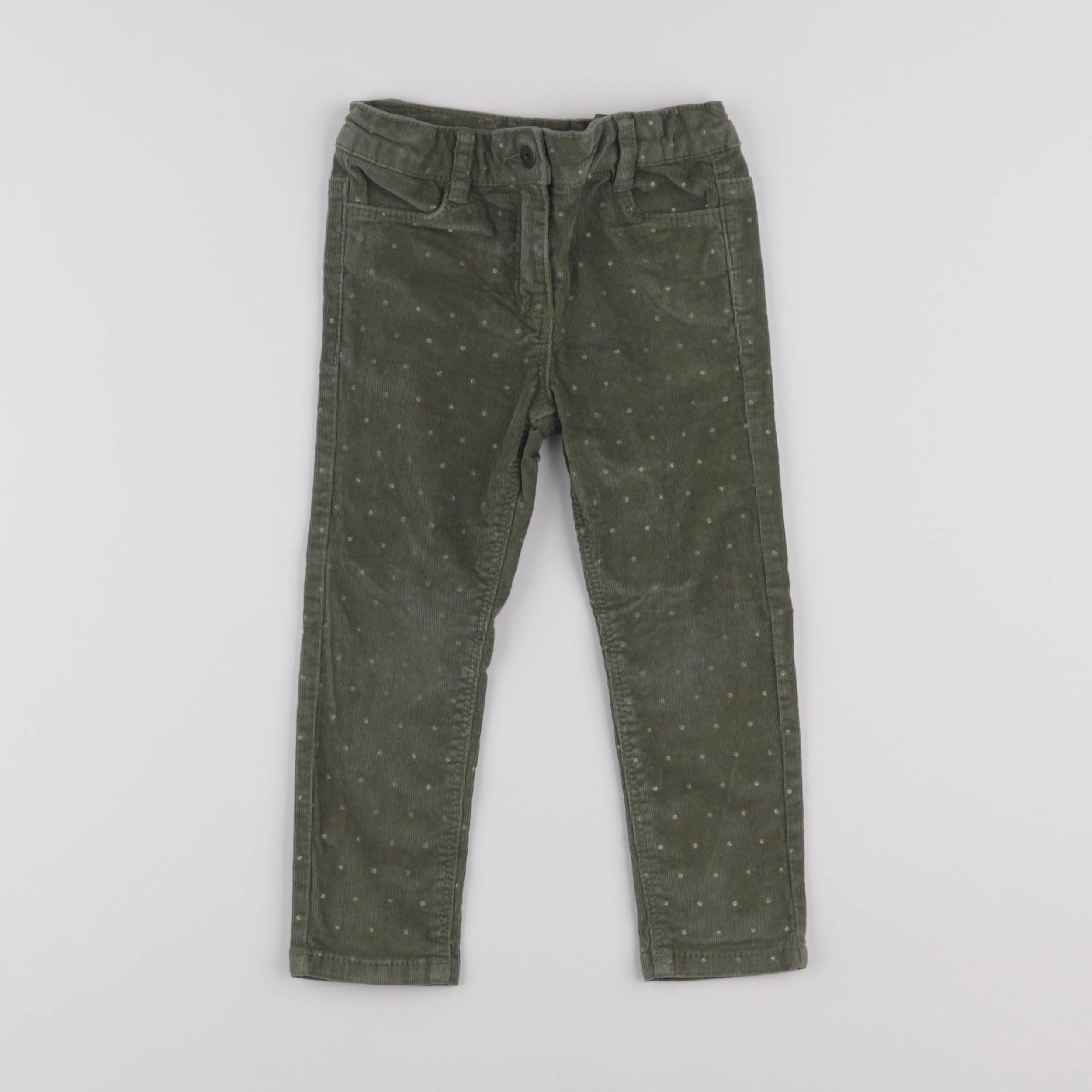 Vertbaudet - pantalon vert - 3 ans