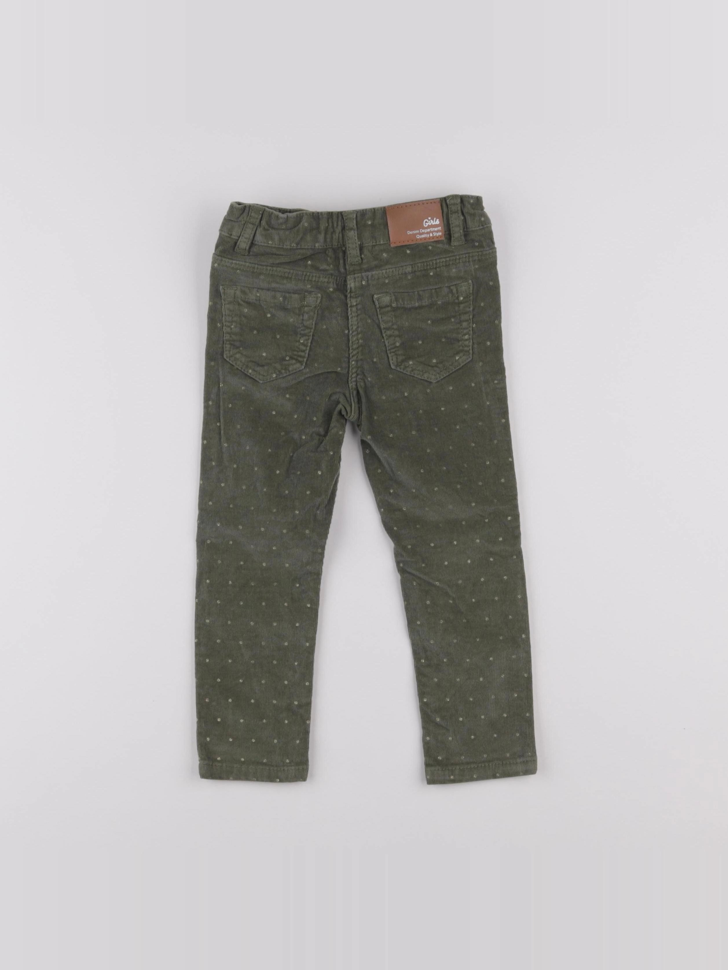 Vertbaudet - pantalon vert - 3 ans
