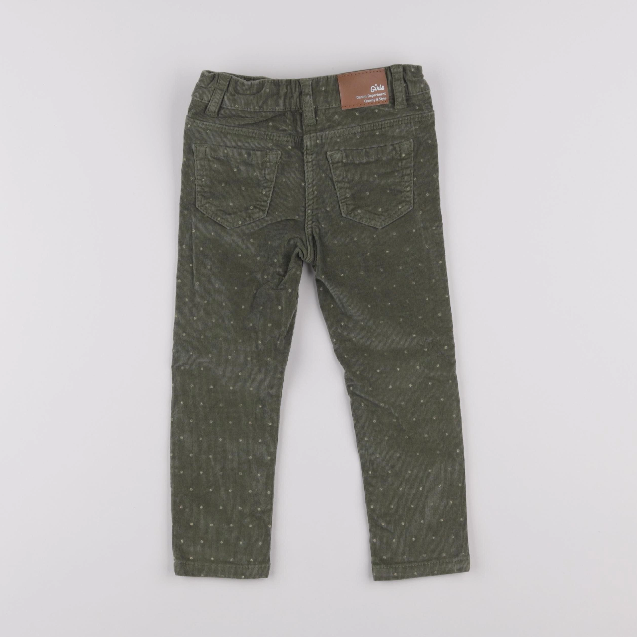 Vertbaudet - pantalon vert - 3 ans