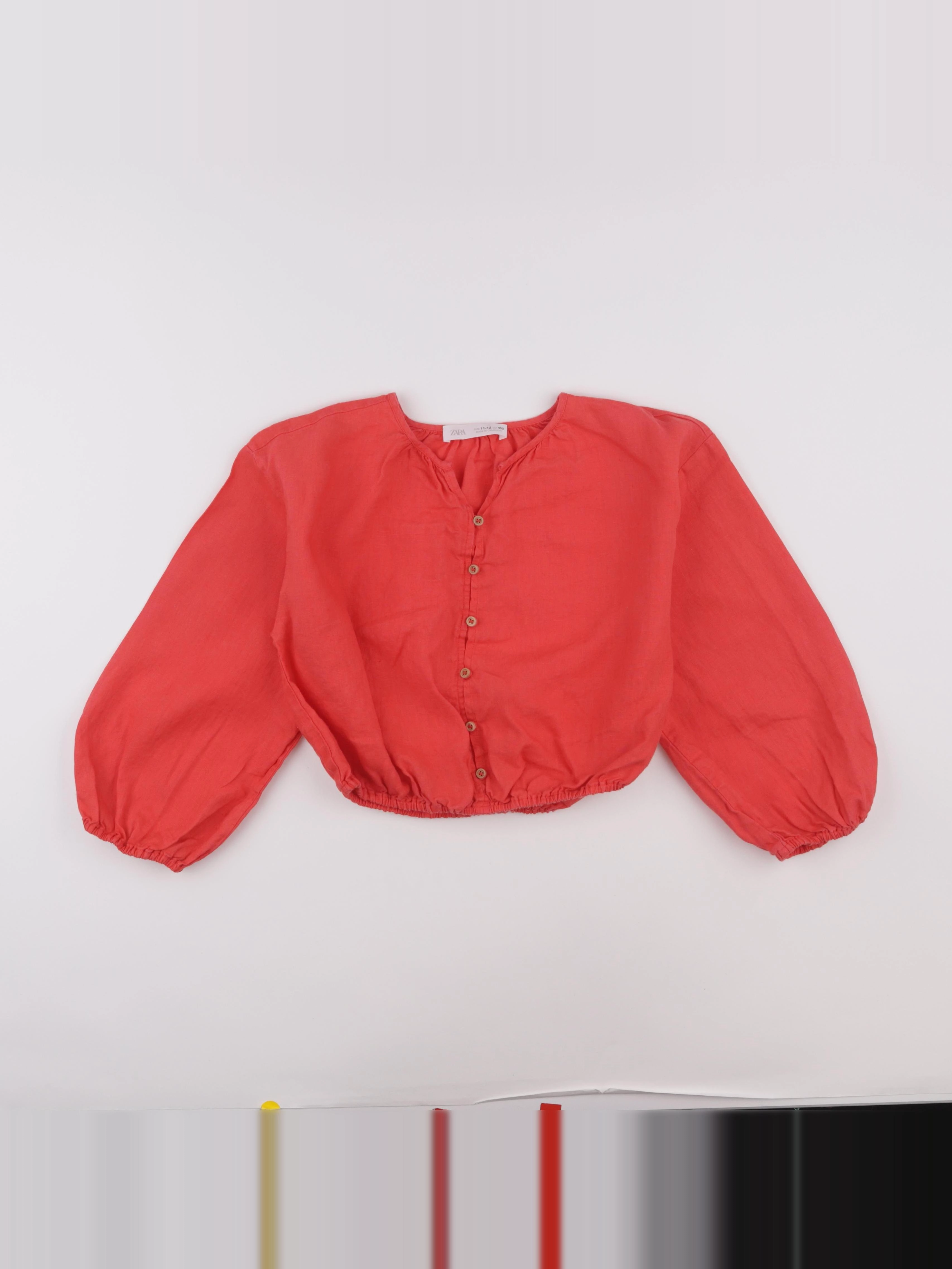 Zara - blouse rouge - 11/12 ans