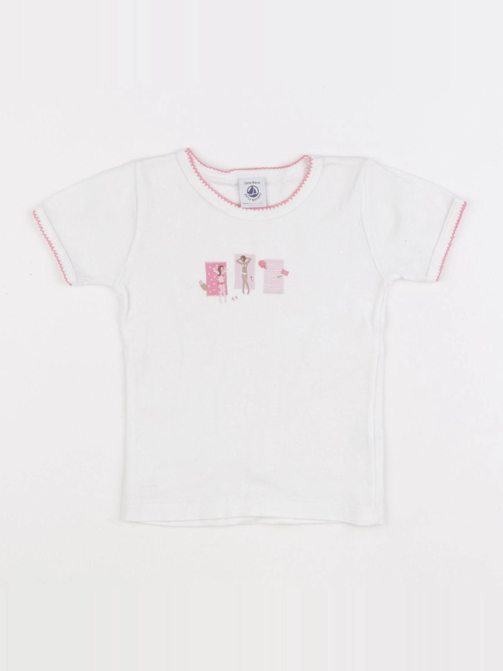 Petit Bateau - maillot de corps blanc - 24 mois