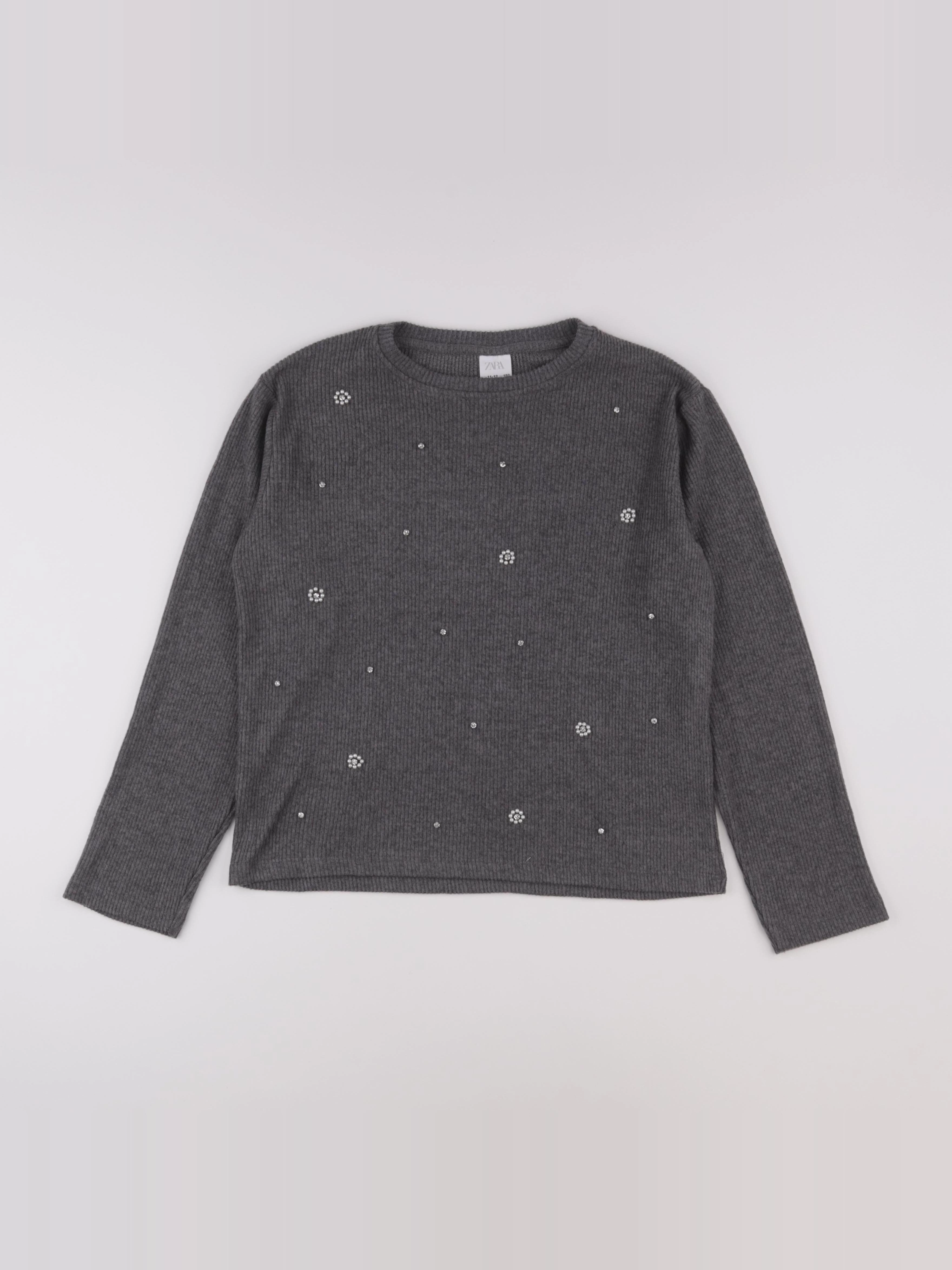 Zara - pull gris - 11/12 ans