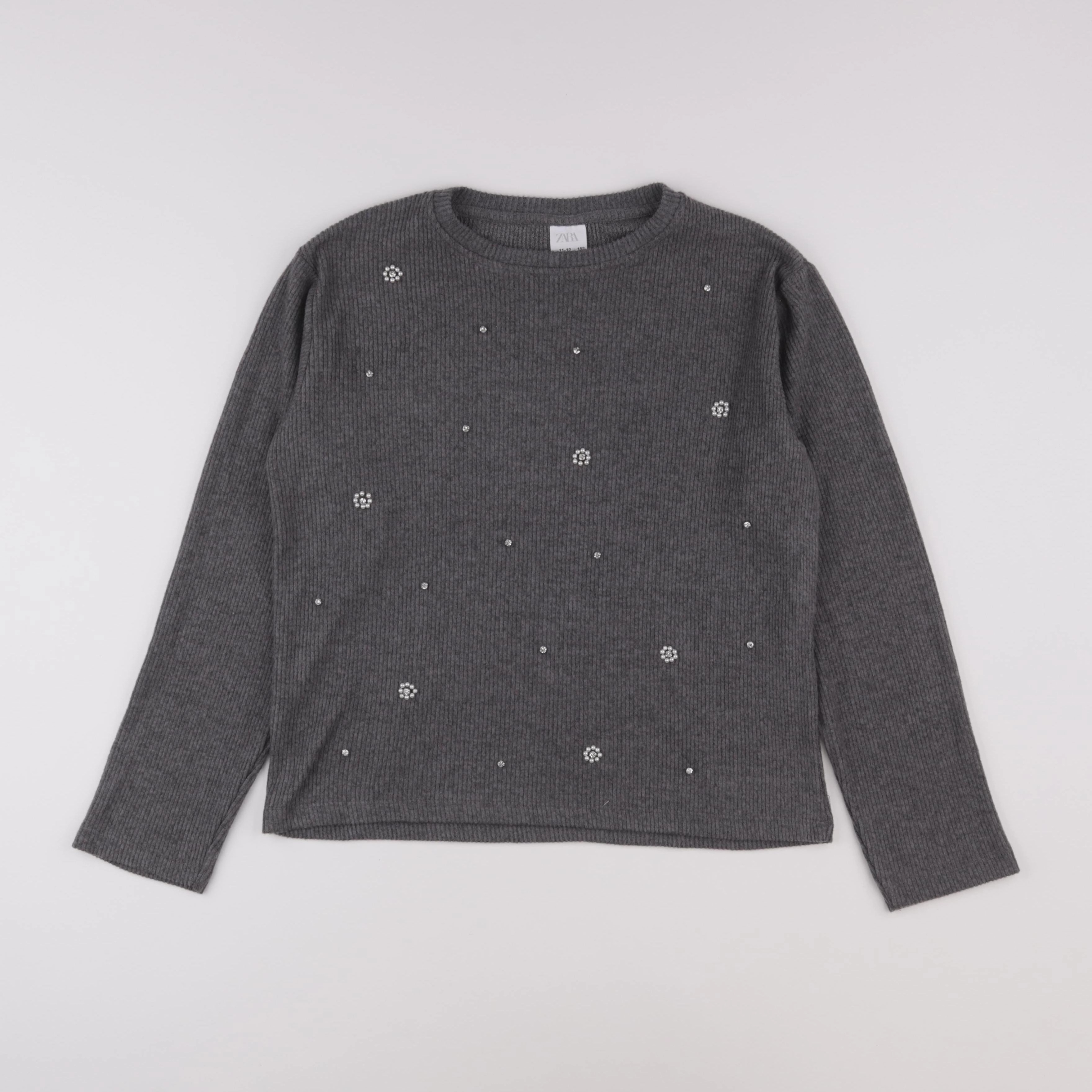 Zara - pull gris - 11/12 ans
