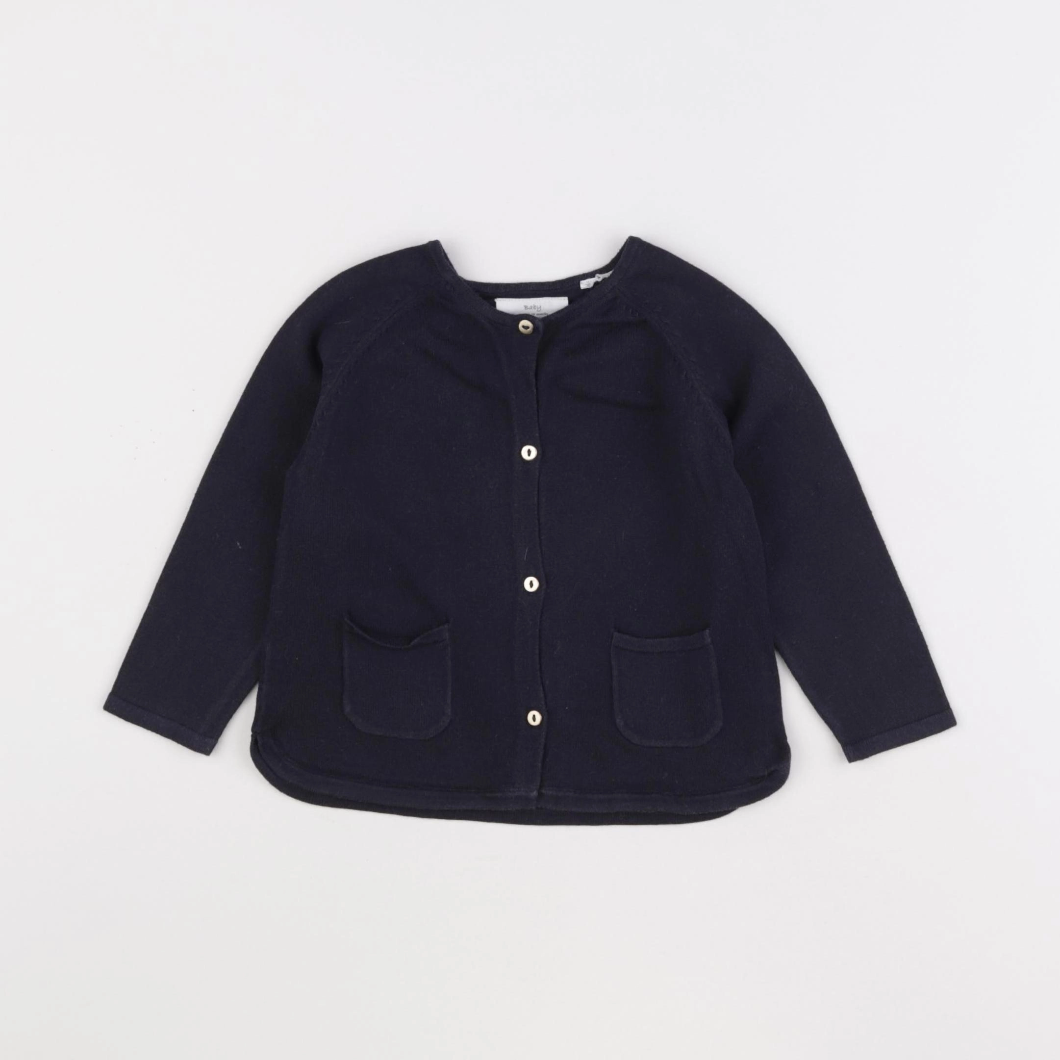 Zara - gilet bleu - 12/18 mois