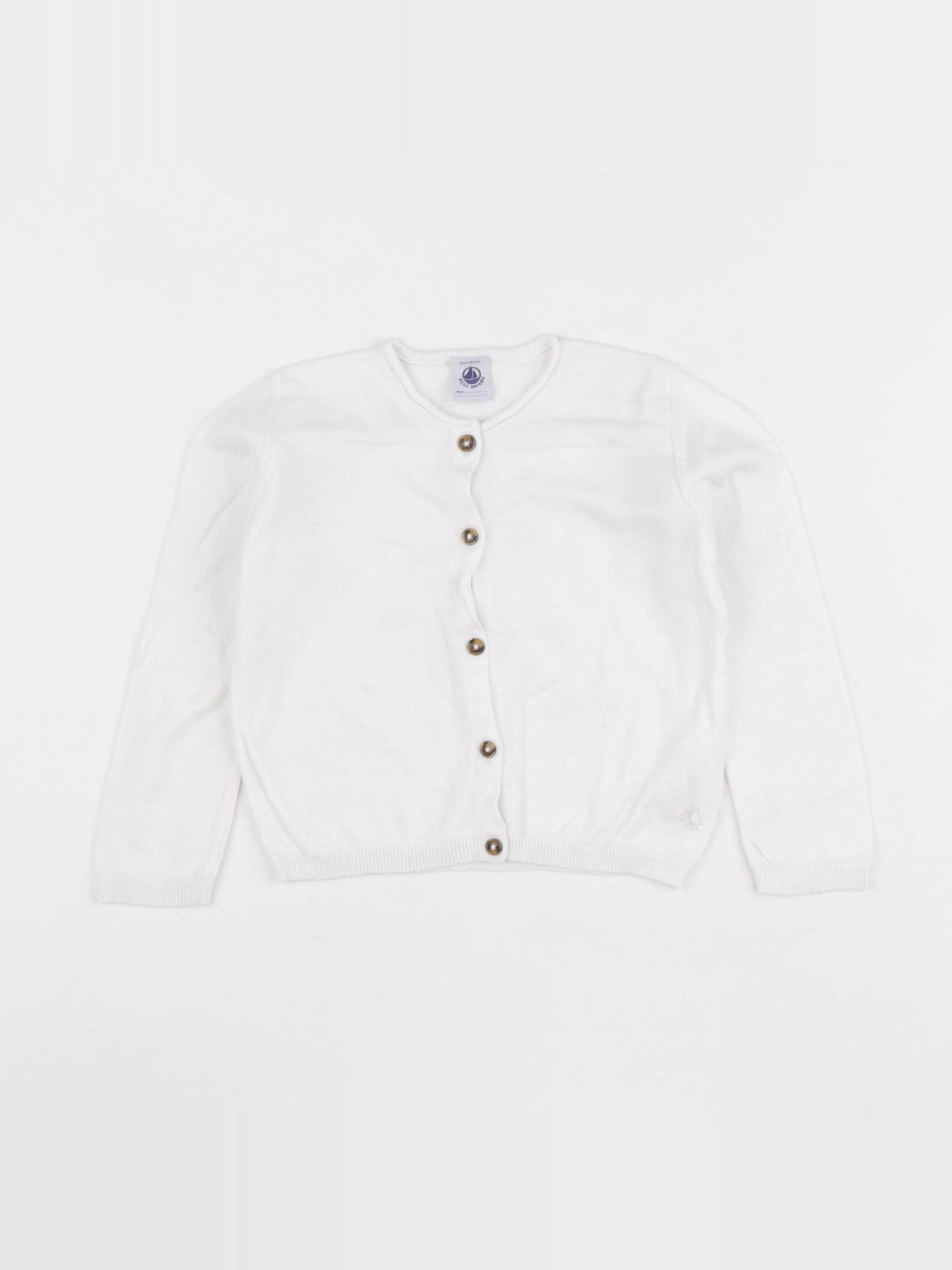 Petit Bateau - gilet blanc - 24 mois