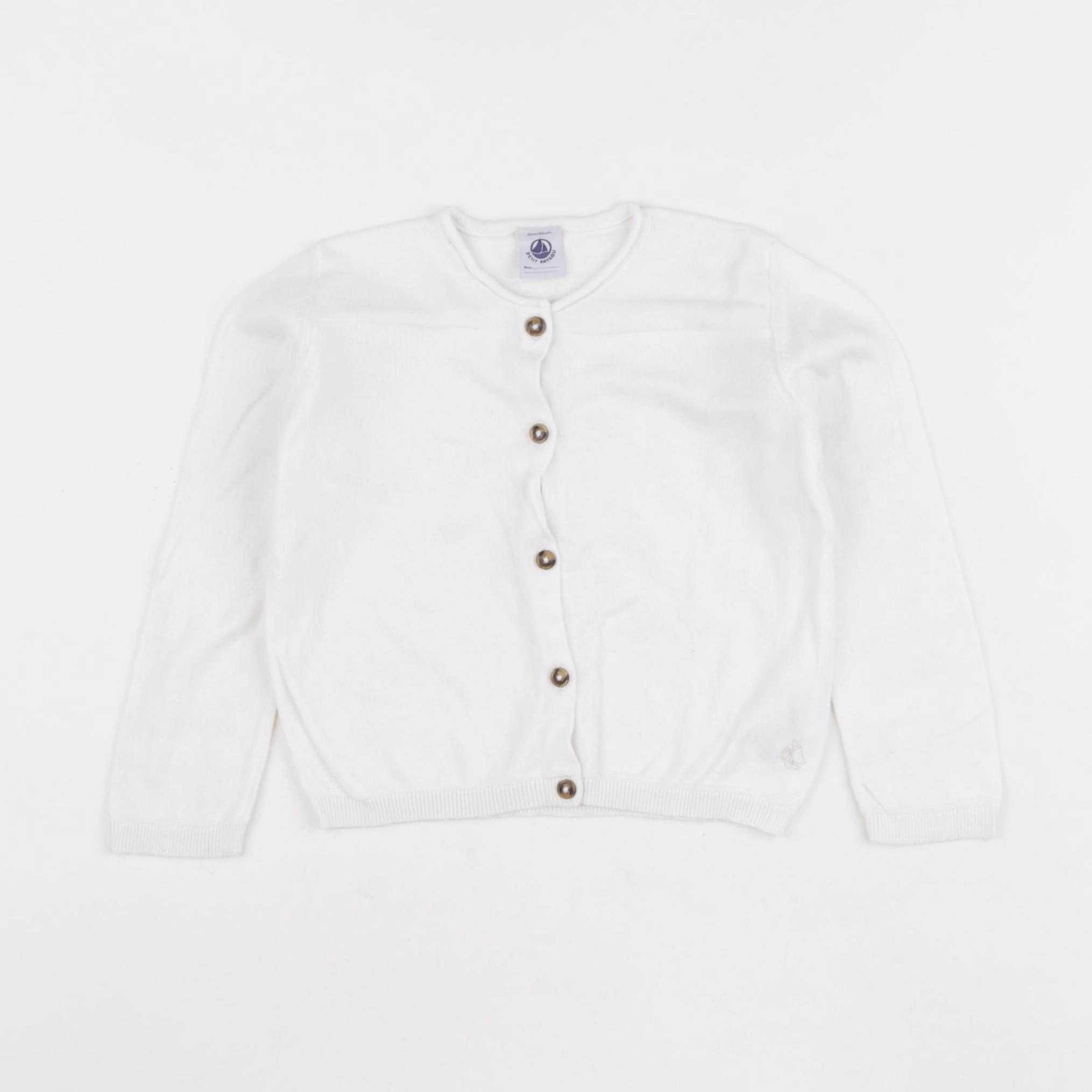 Petit Bateau - gilet blanc - 24 mois