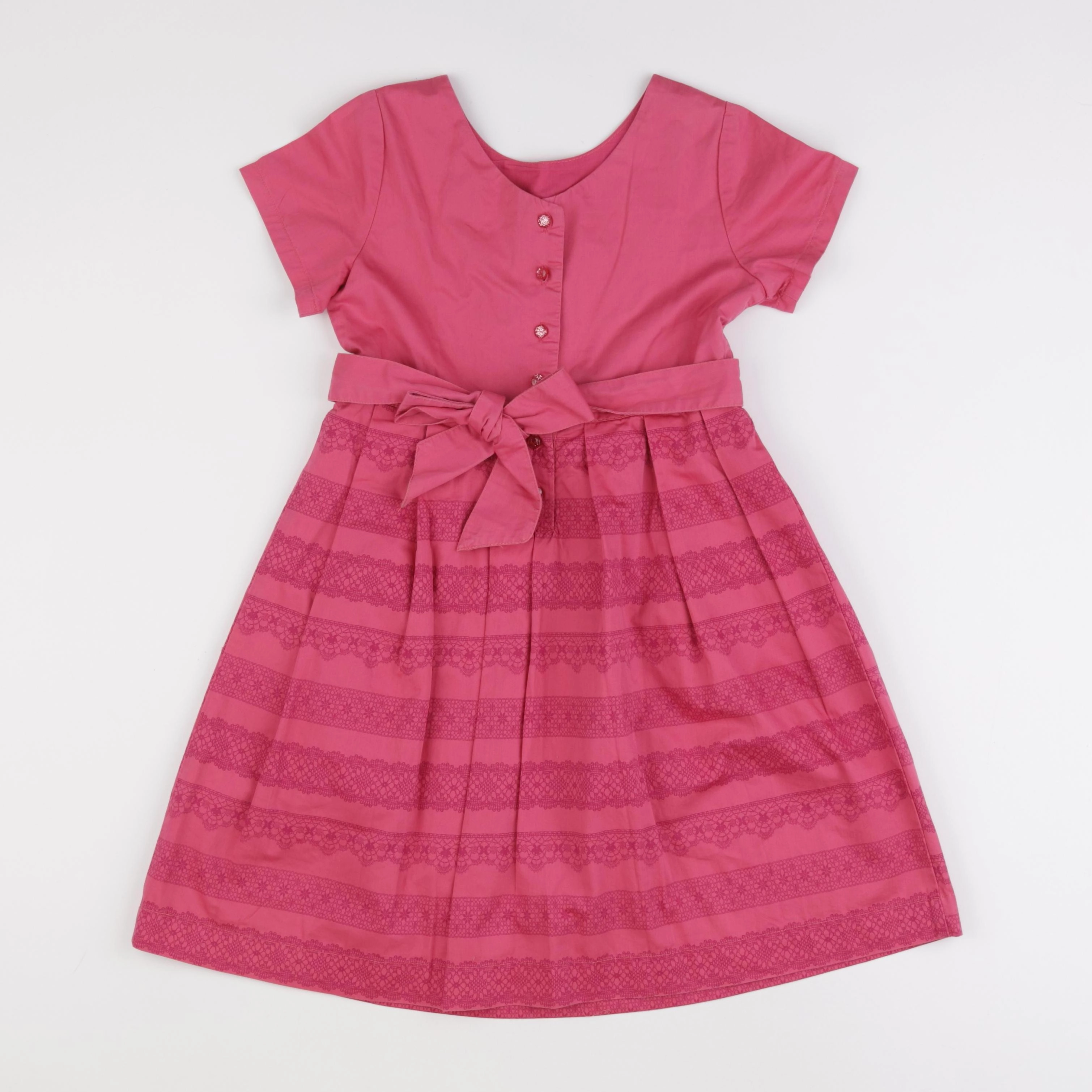 Vertbaudet - robe rose - 8 ans