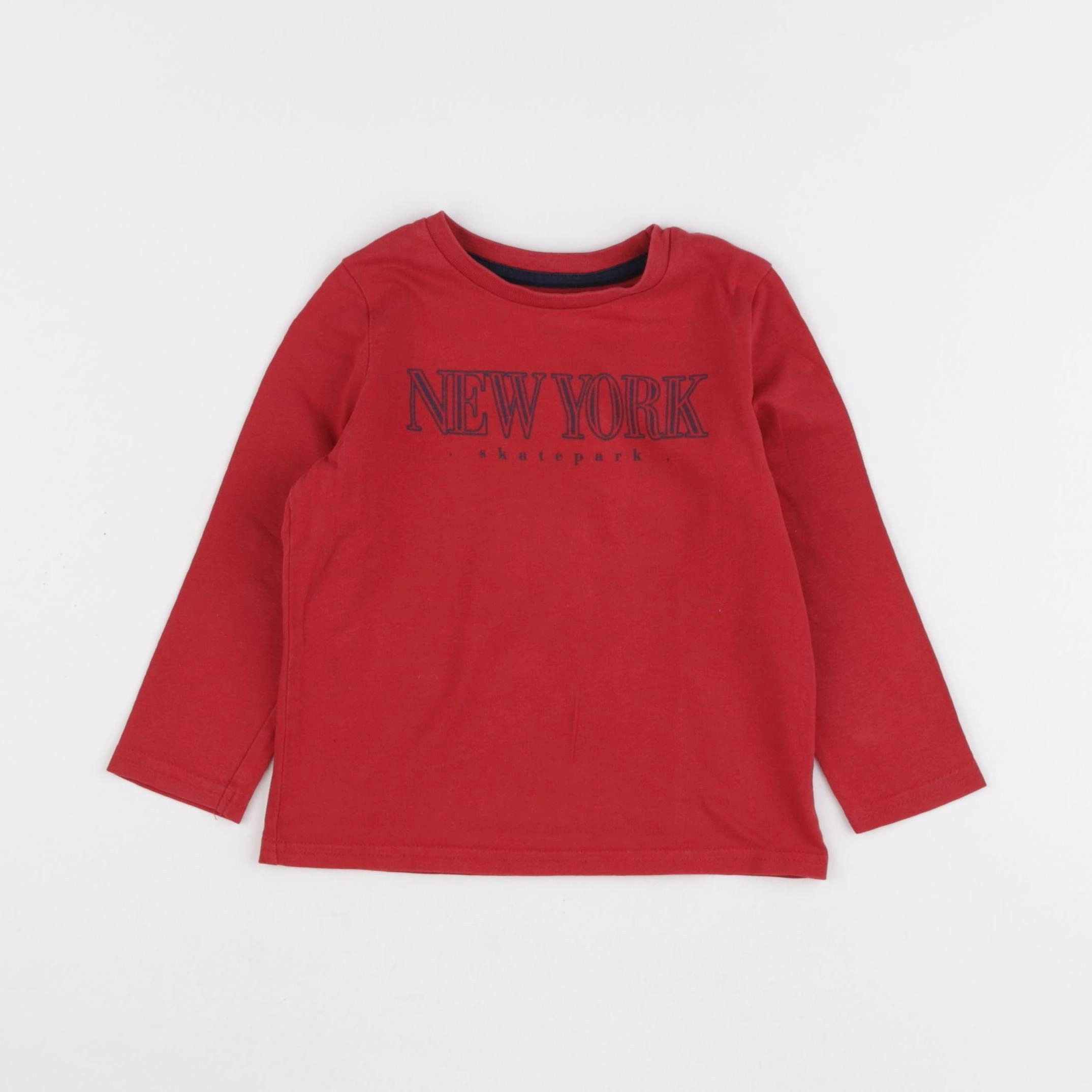 Vertbaudet - tee-shirt rouge - 3 ans