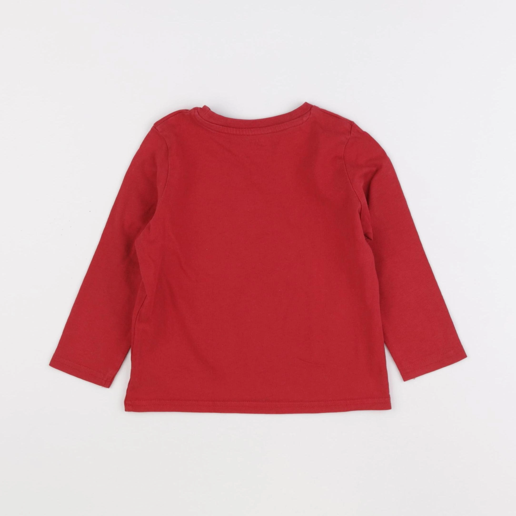 Vertbaudet - tee-shirt rouge - 3 ans