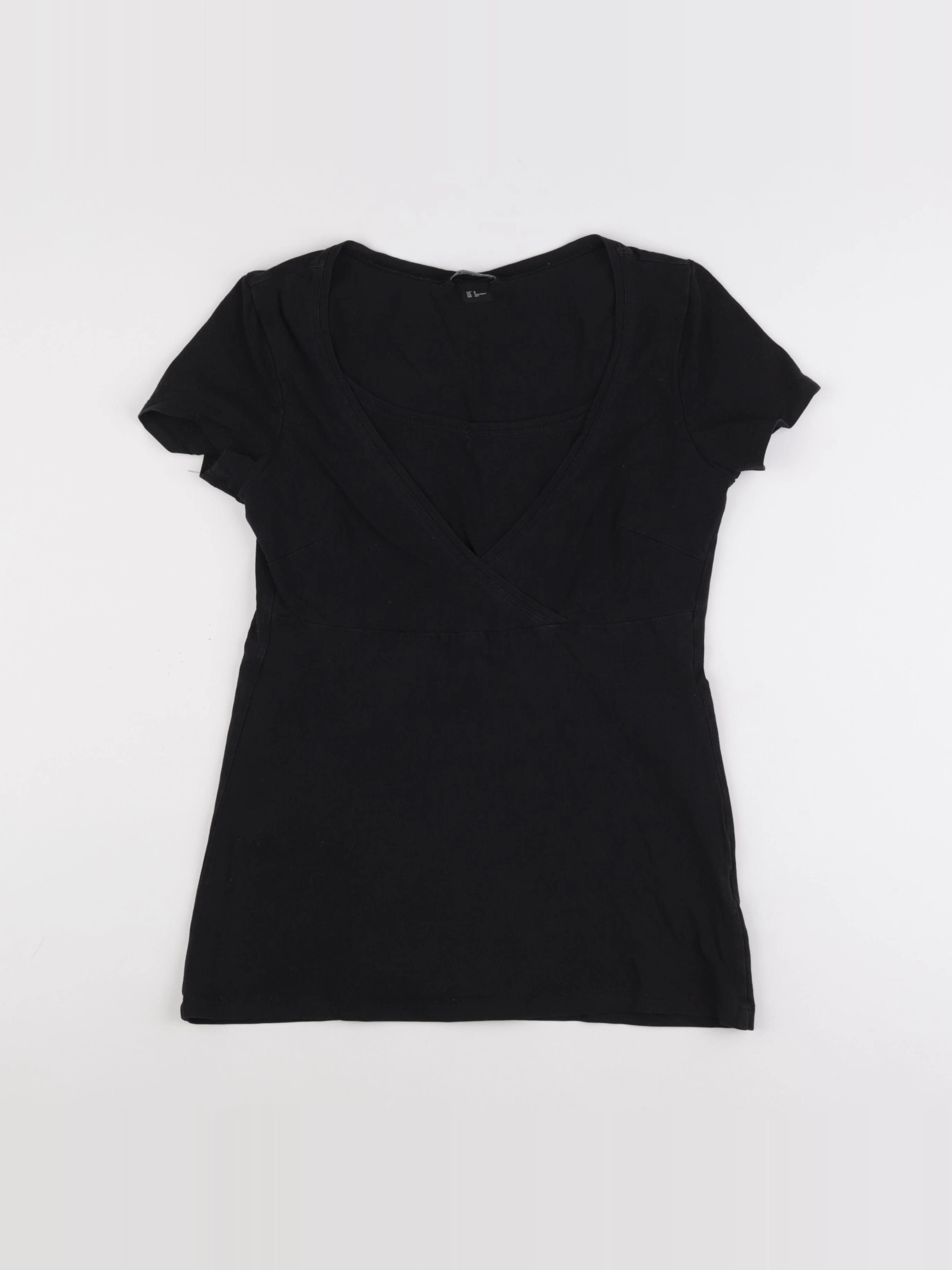 H&M - tee-shirt grossesse, allaitement noir - s