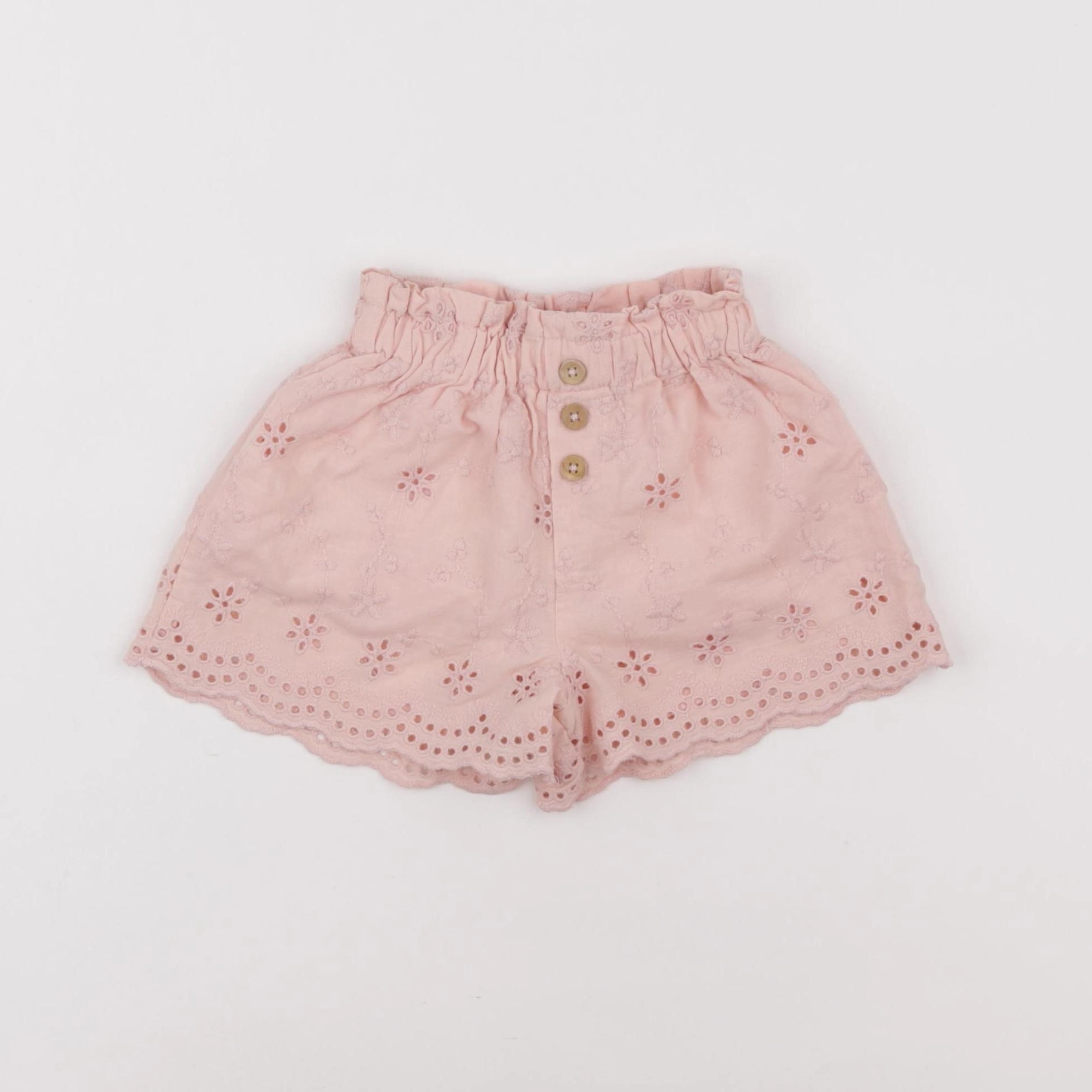 Zara - short rose - 6/9 mois