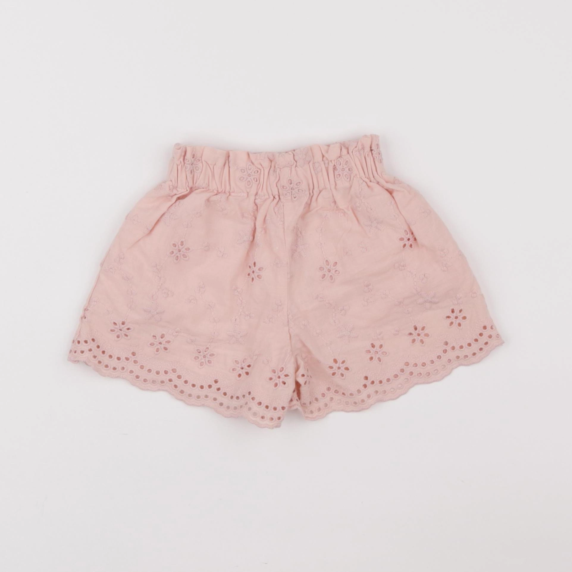 Zara - short rose - 6/9 mois