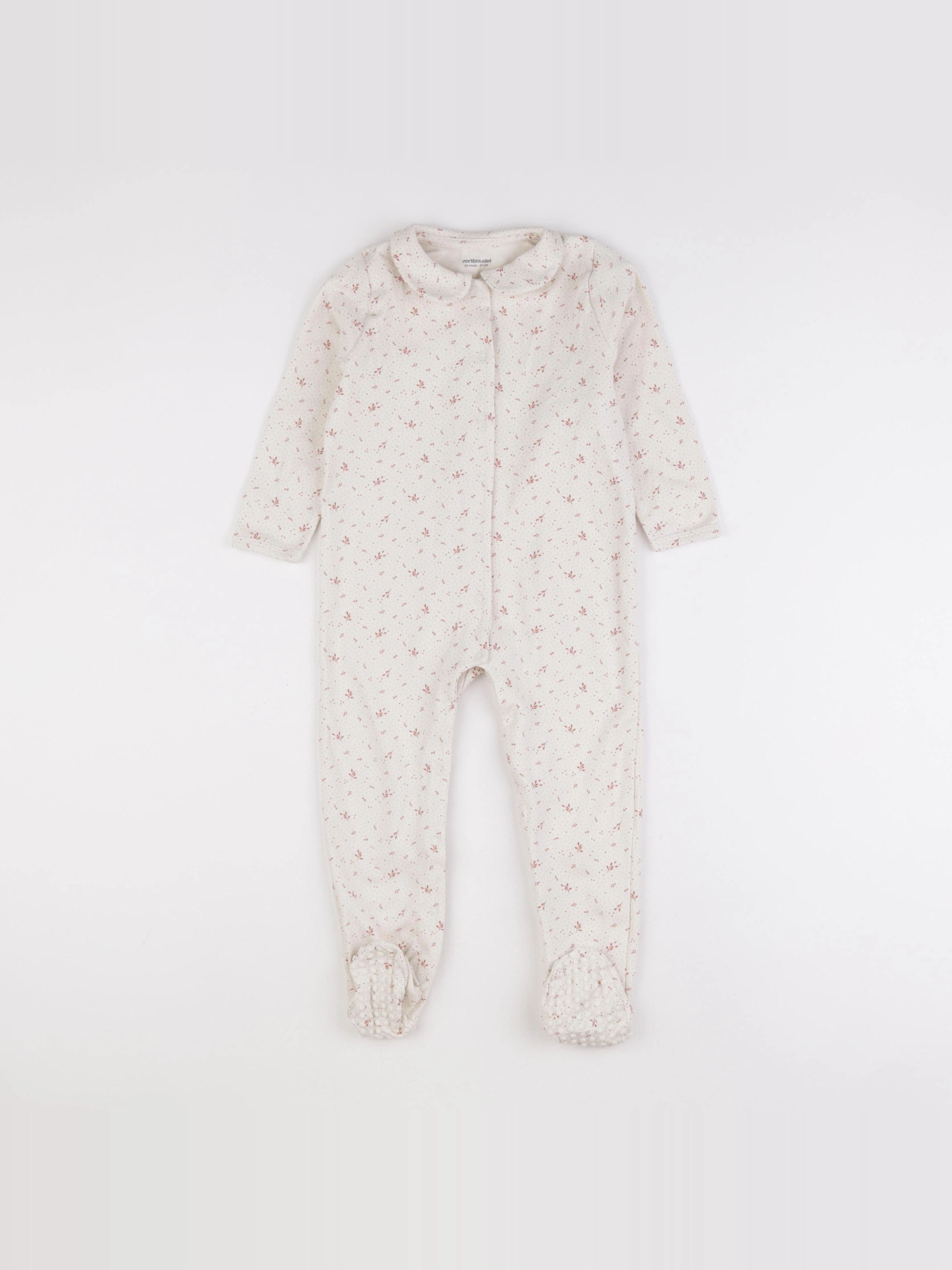 Vertbaudet - pyjama coton beige - 36 mois