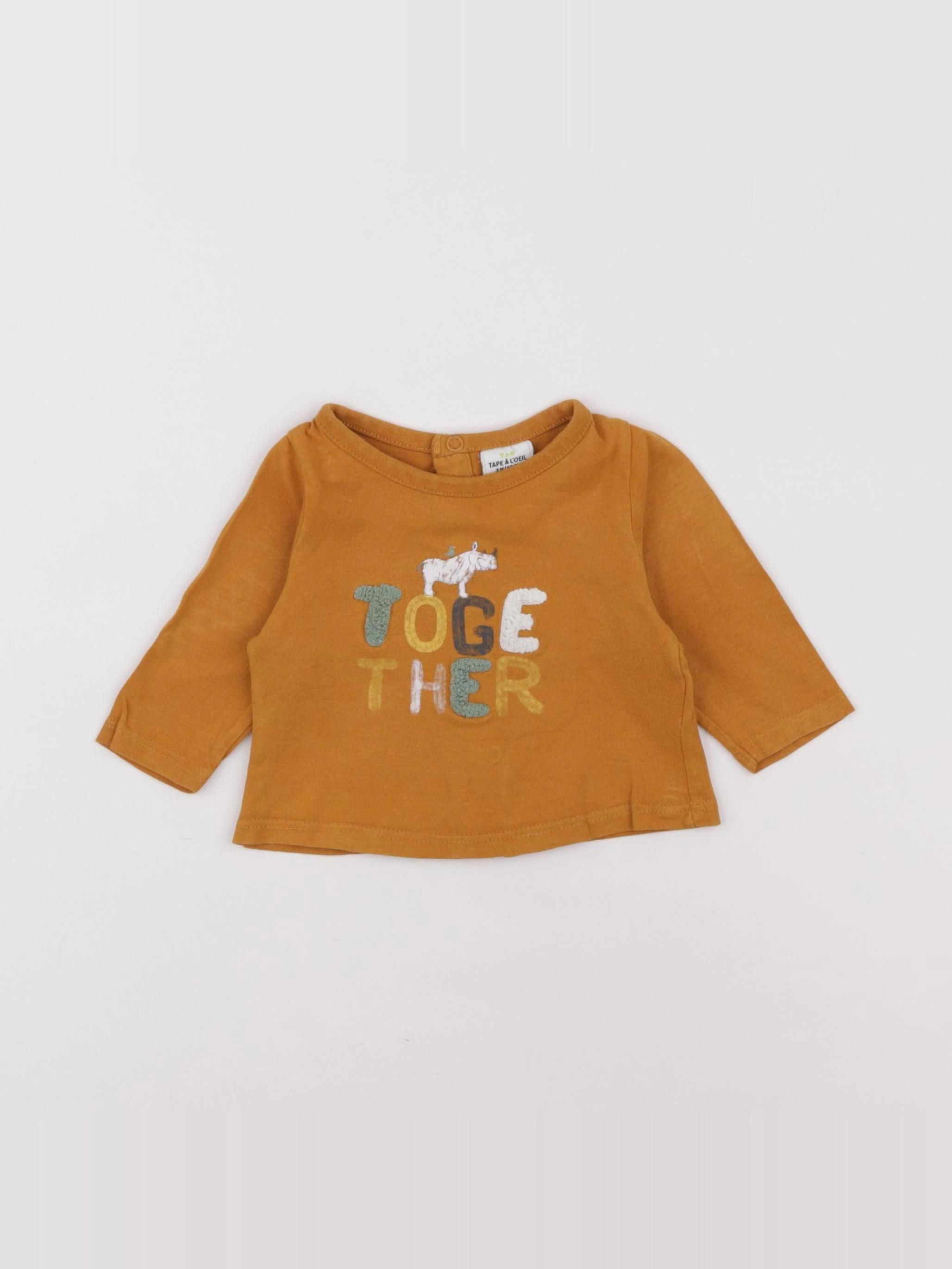 Tape à l'oeil - tee-shirt orange - 3 mois
