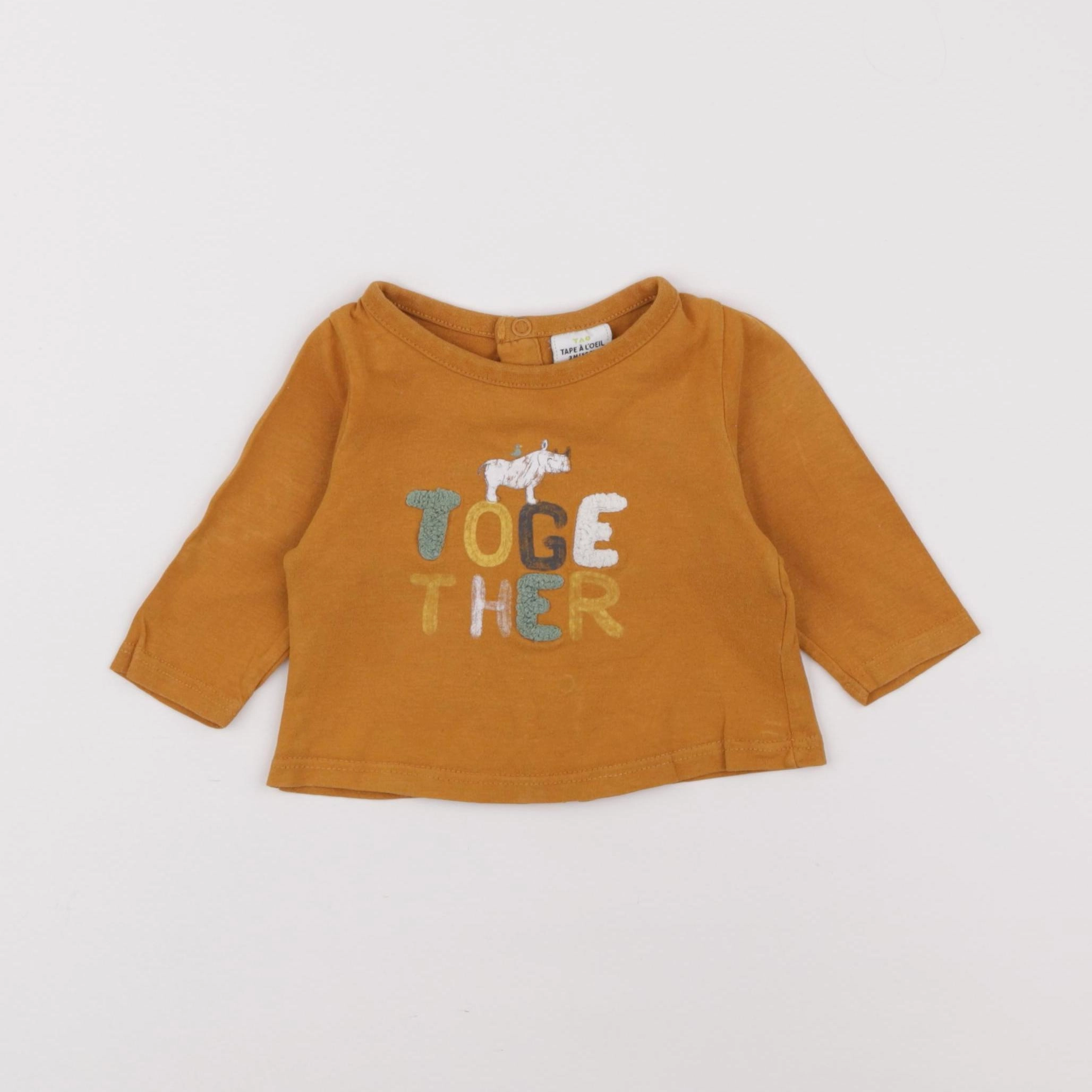Tape à l'oeil - tee-shirt orange - 3 mois