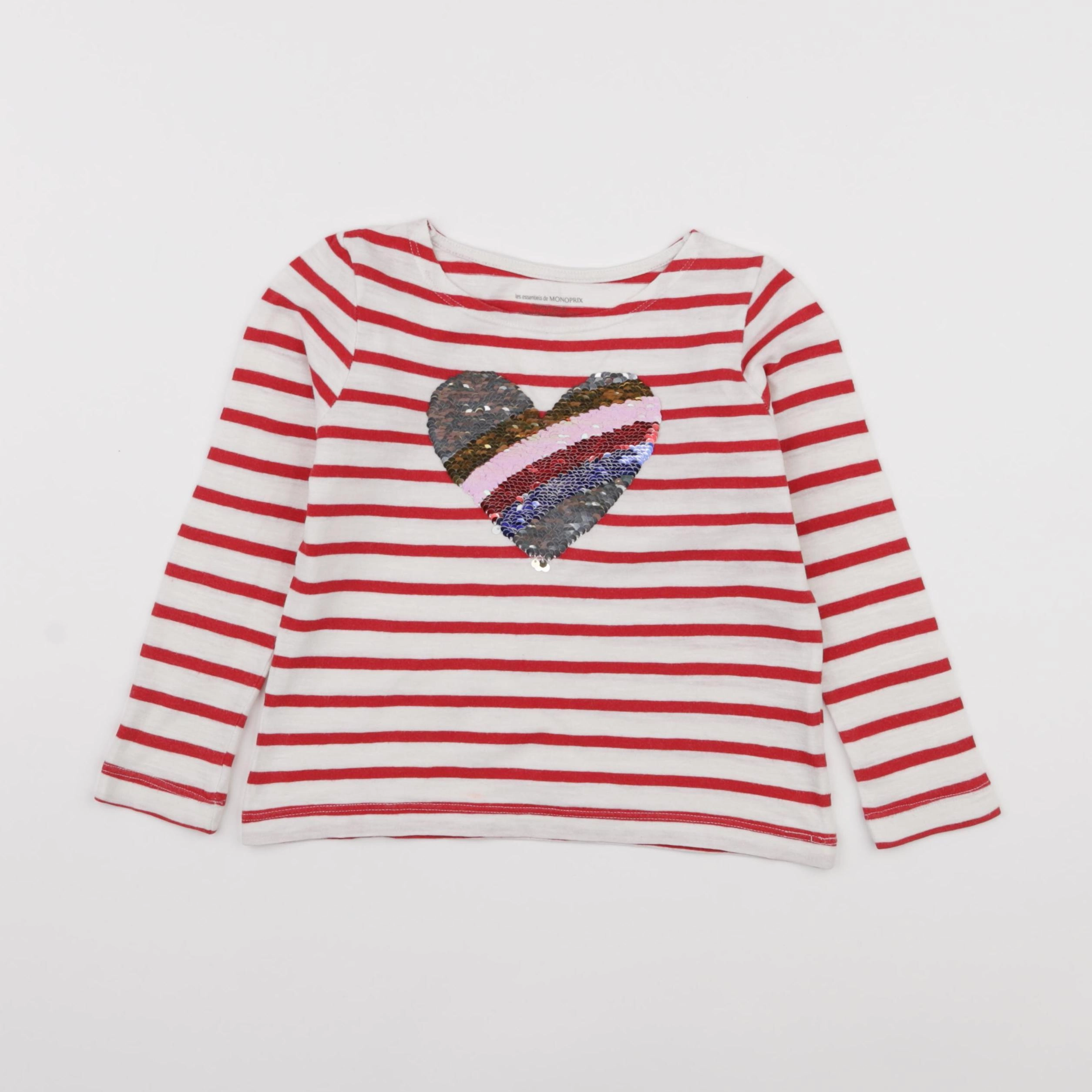 Monoprix - tee-shirt blanc - 4 ans