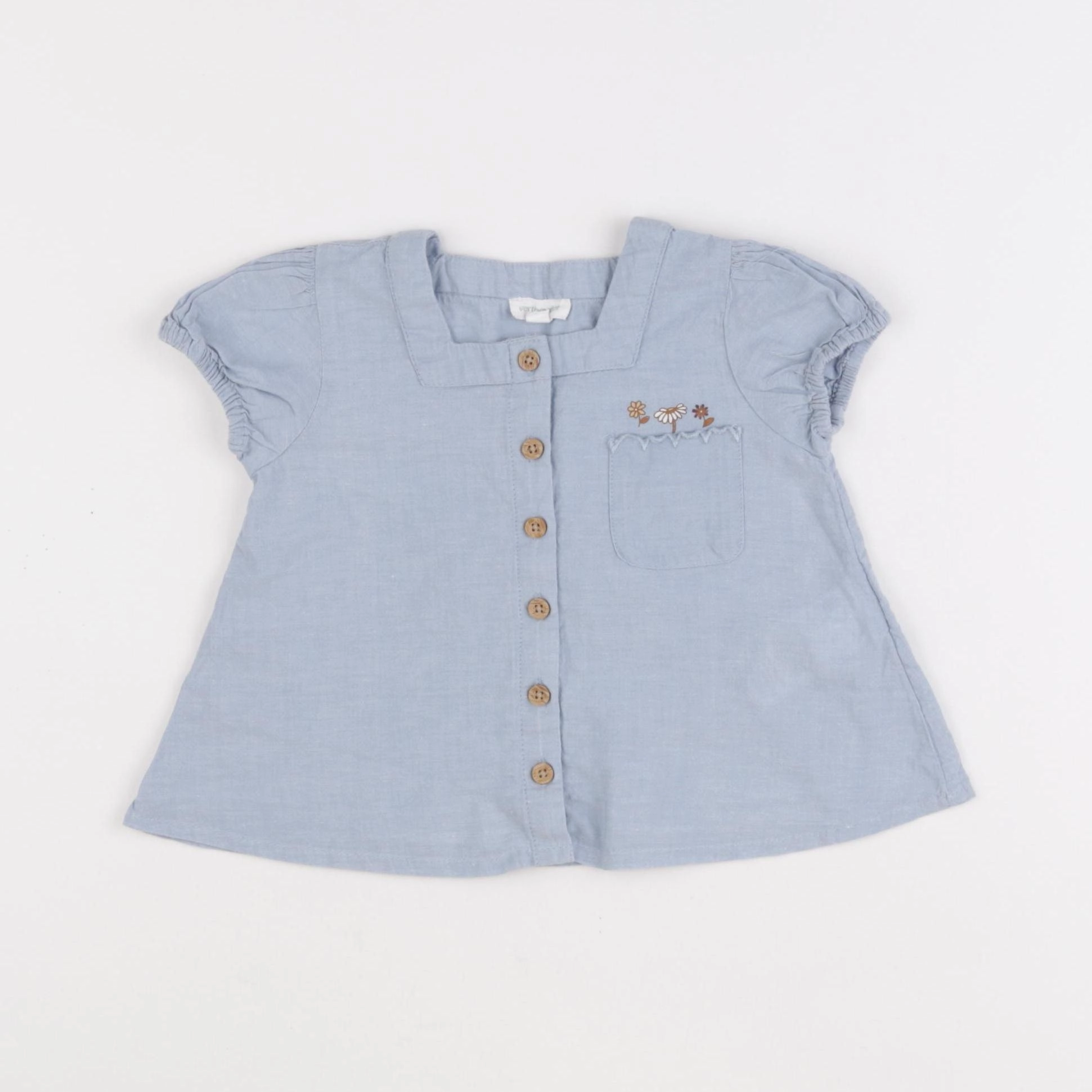 Vertbaudet - blouse bleu - 18 mois