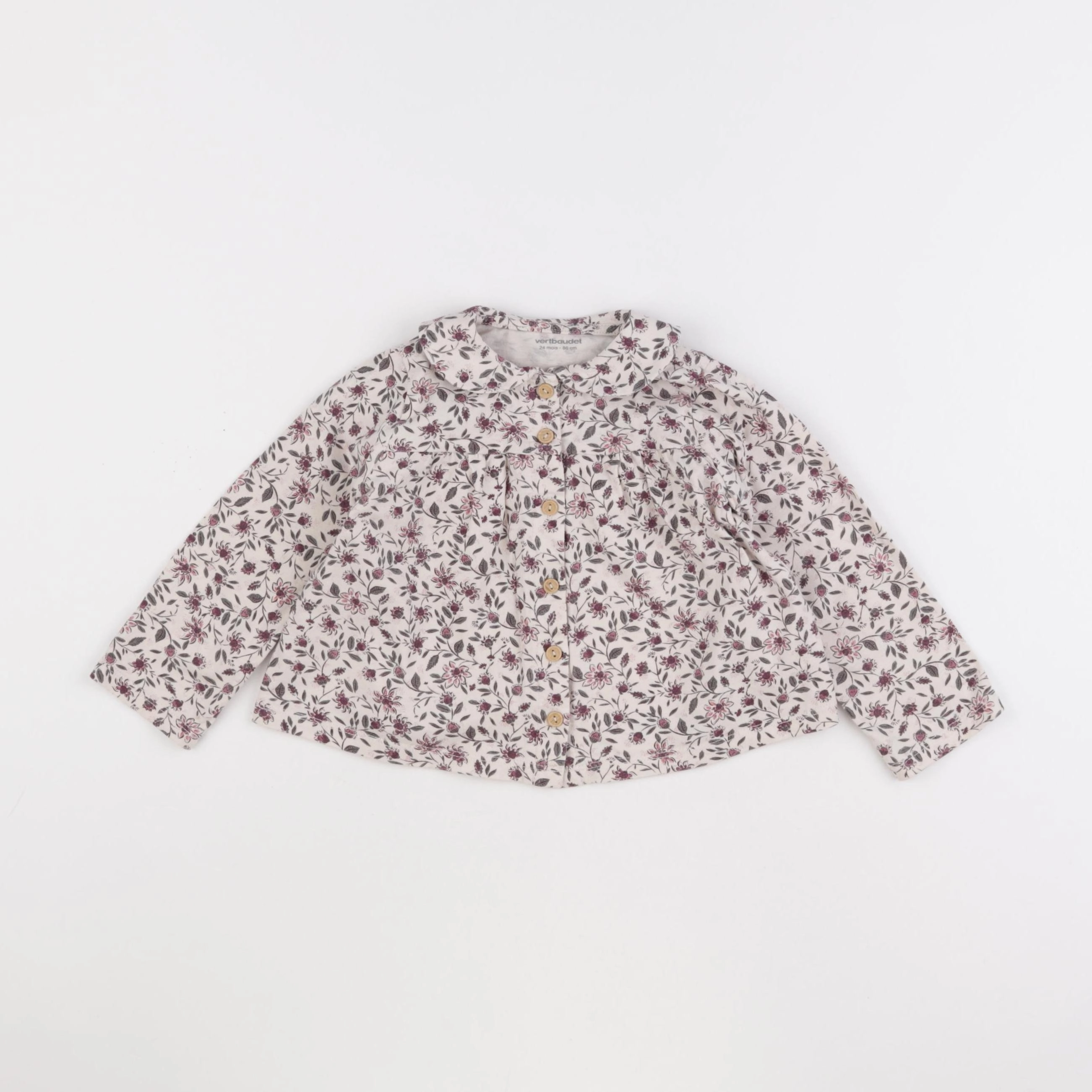 Vertbaudet - tee-shirt beige - 24 mois