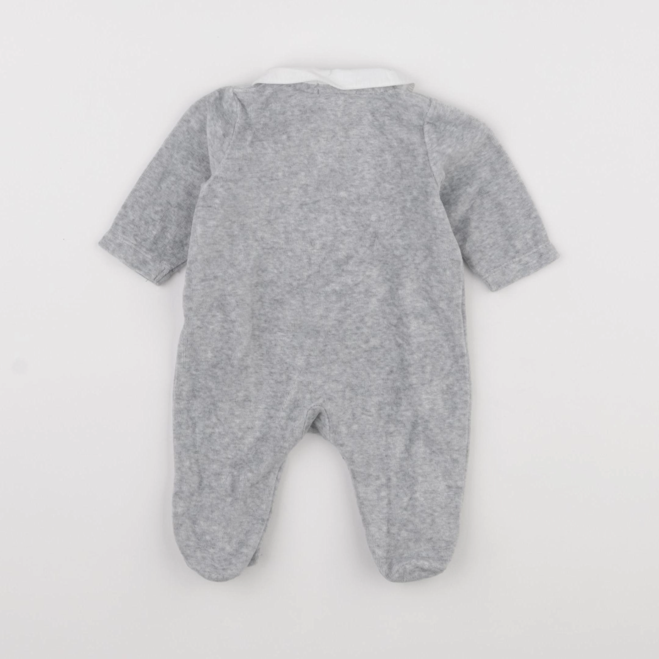 Boutchou - pyjama velours gris - 1 mois