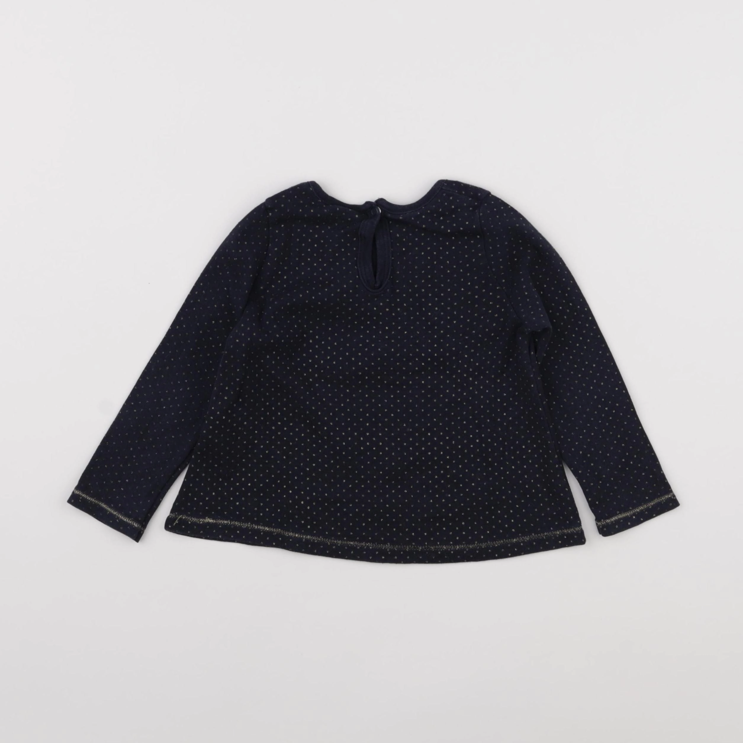 Petit Bateau - tee-shirt bleu, or - 24 mois