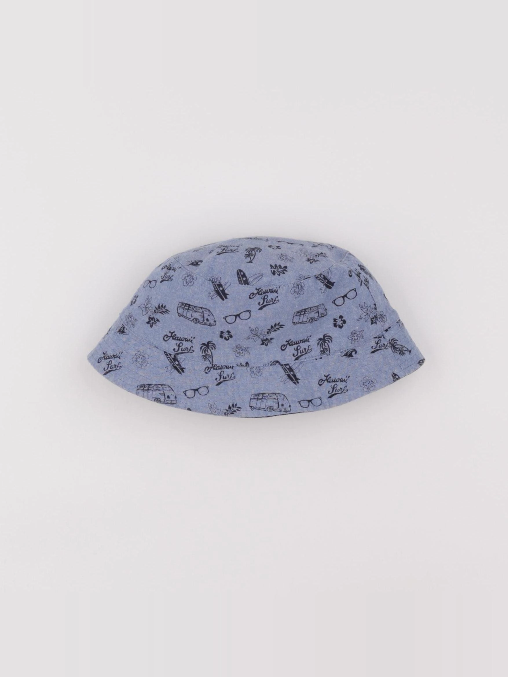 Vertbaudet - chapeau réversible bleu - 12/14 ans