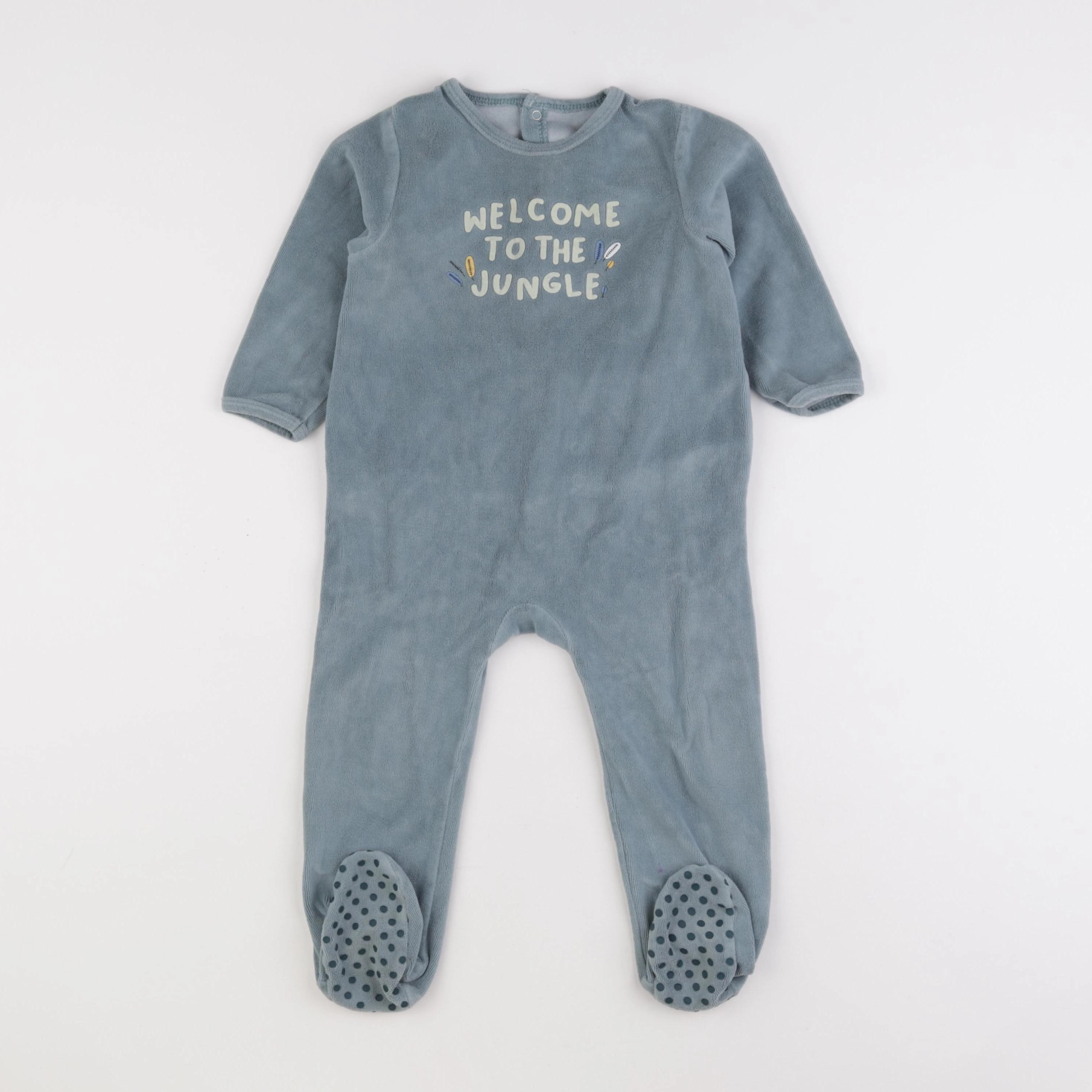 Vertbaudet - pyjama velours bleu - 3 ans