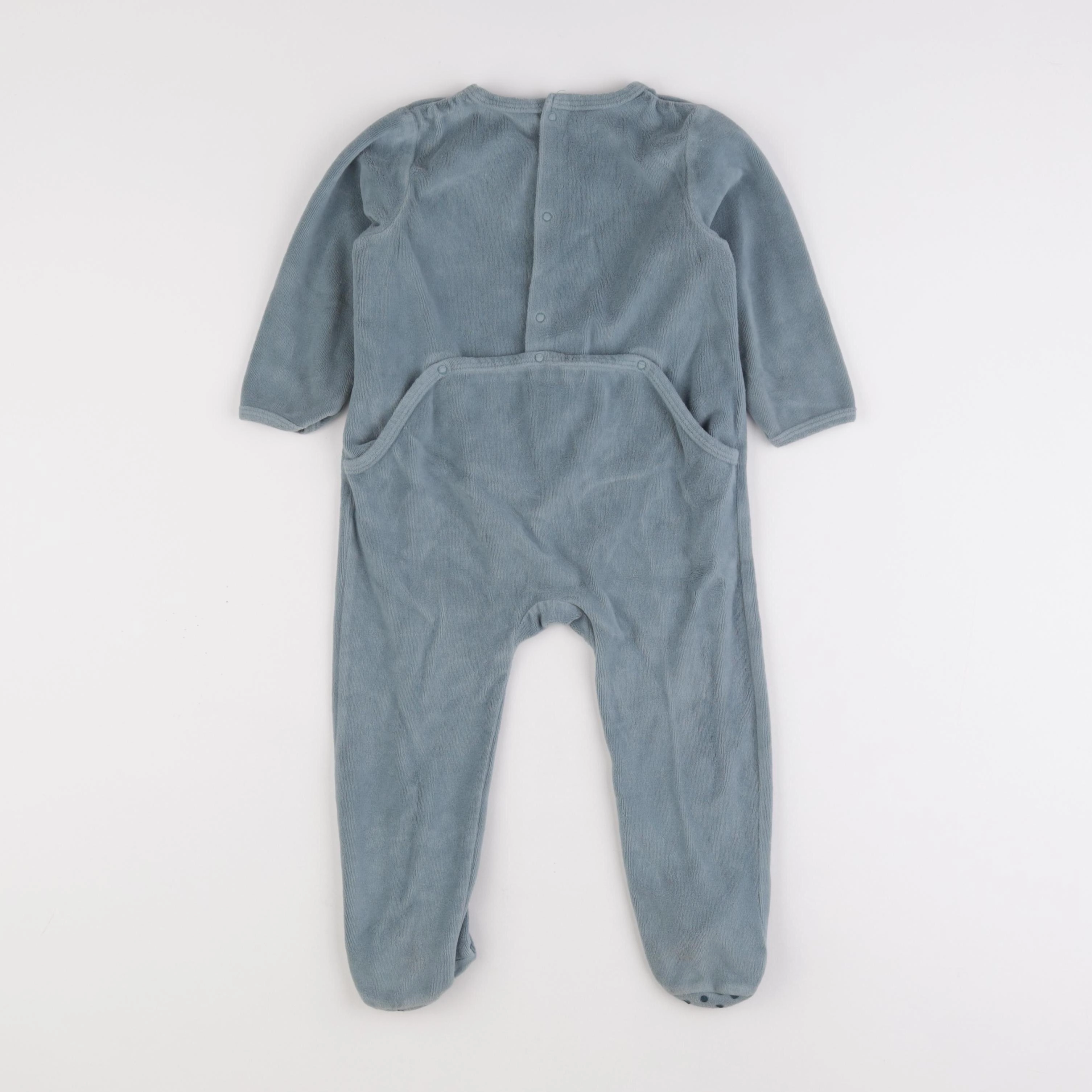 Vertbaudet - pyjama velours bleu - 3 ans