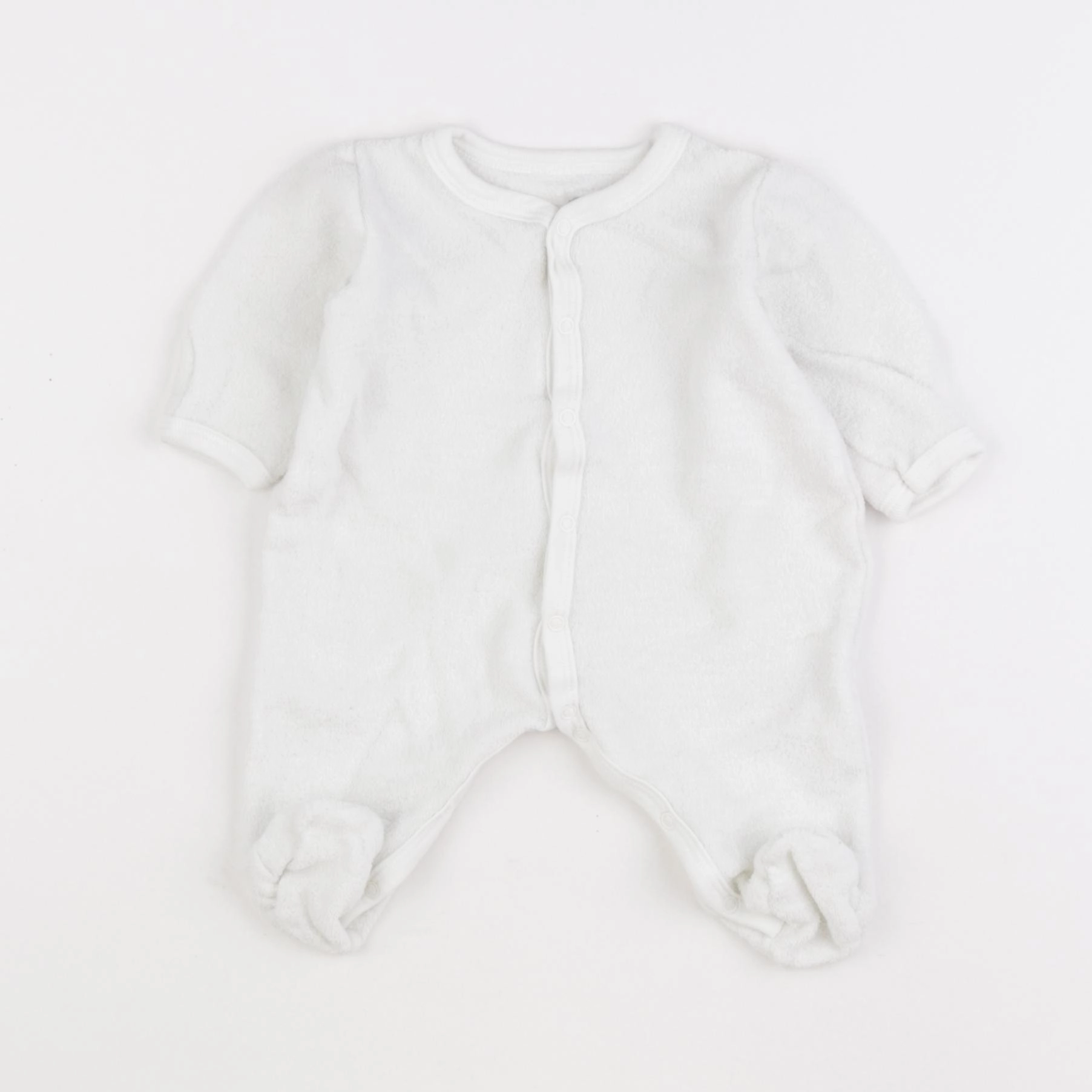 Petit Bateau - pyjama éponge coton blanc - 3 mois