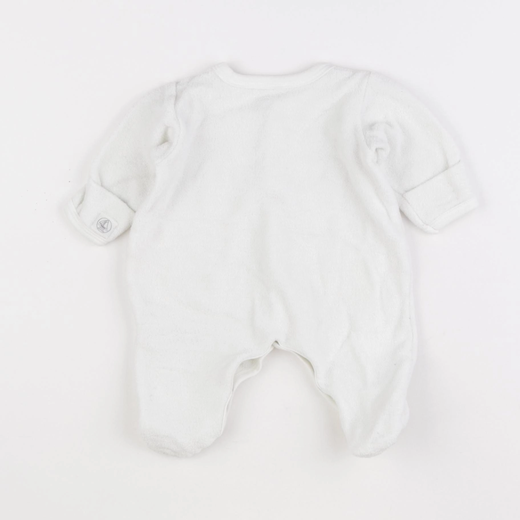 Petit Bateau - pyjama éponge coton blanc - 3 mois