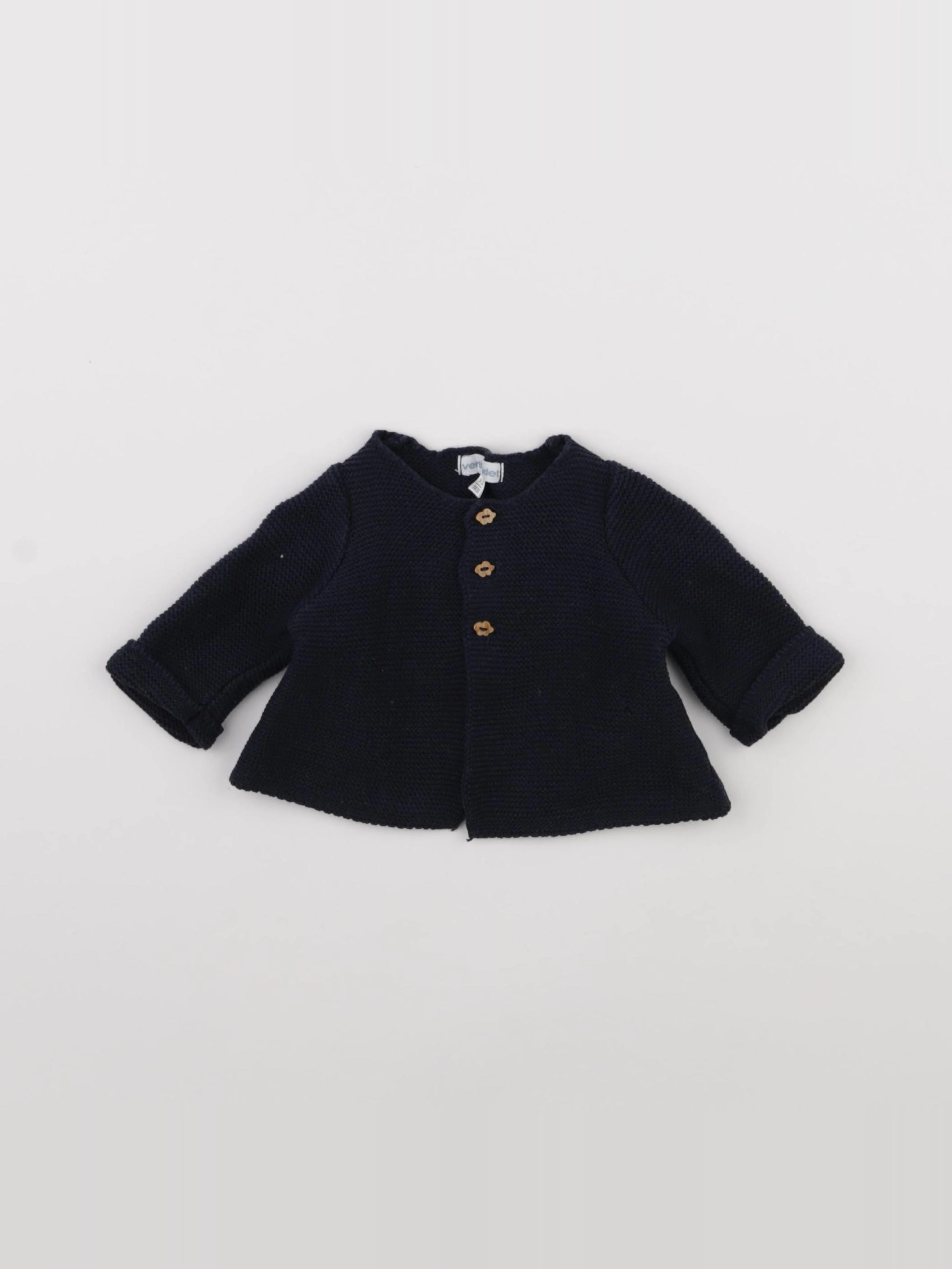 Vertbaudet - gilet bleu - 1 mois