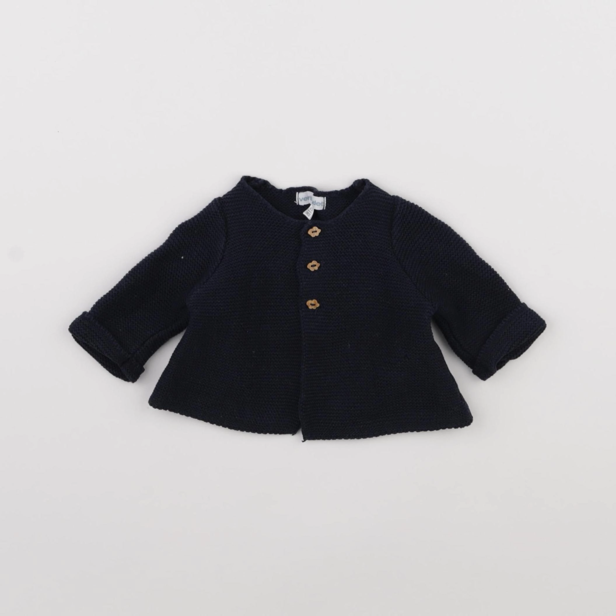 Vertbaudet - gilet bleu - 1 mois