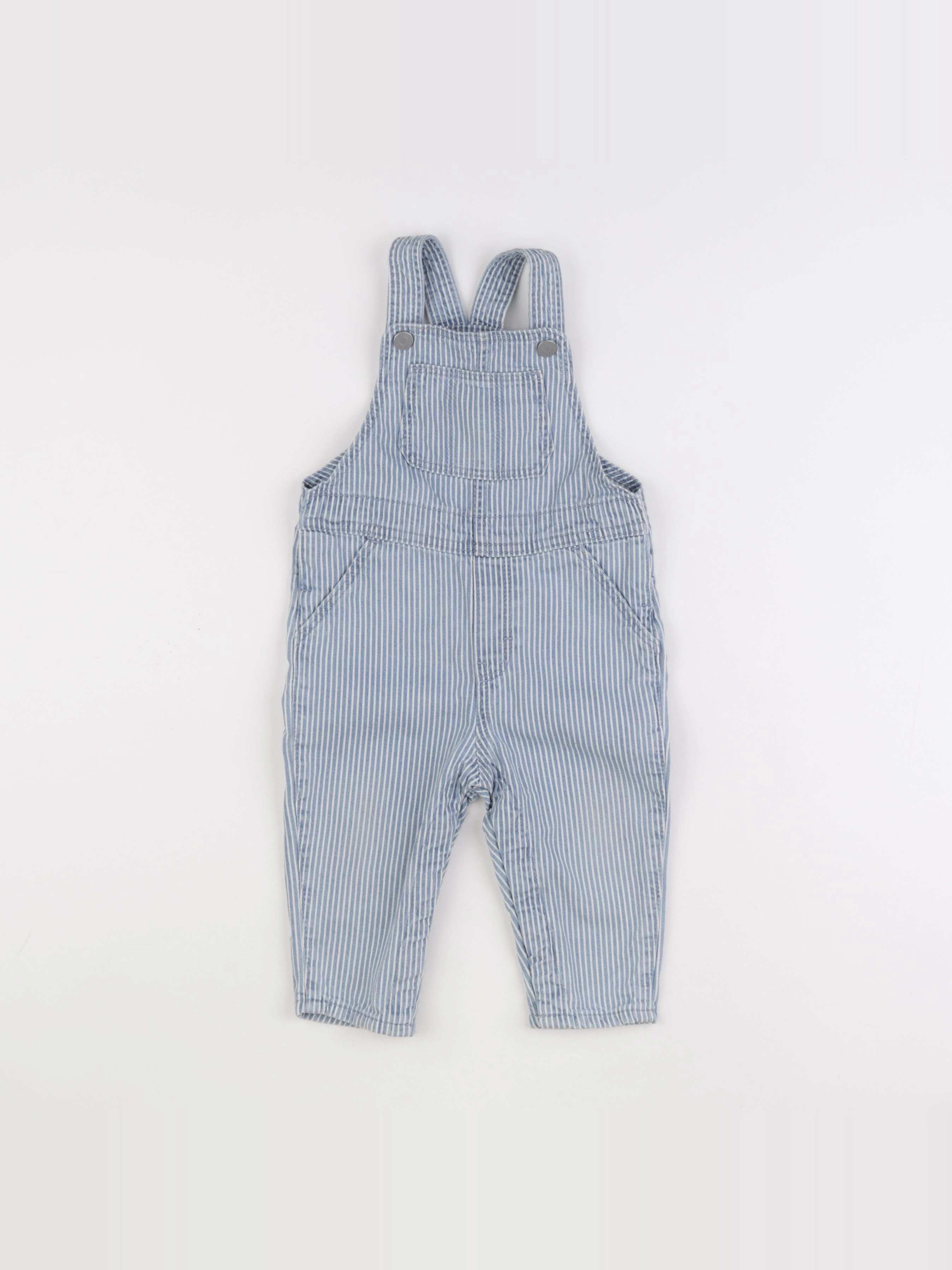 H&M - salopette bleu - 9/12 mois