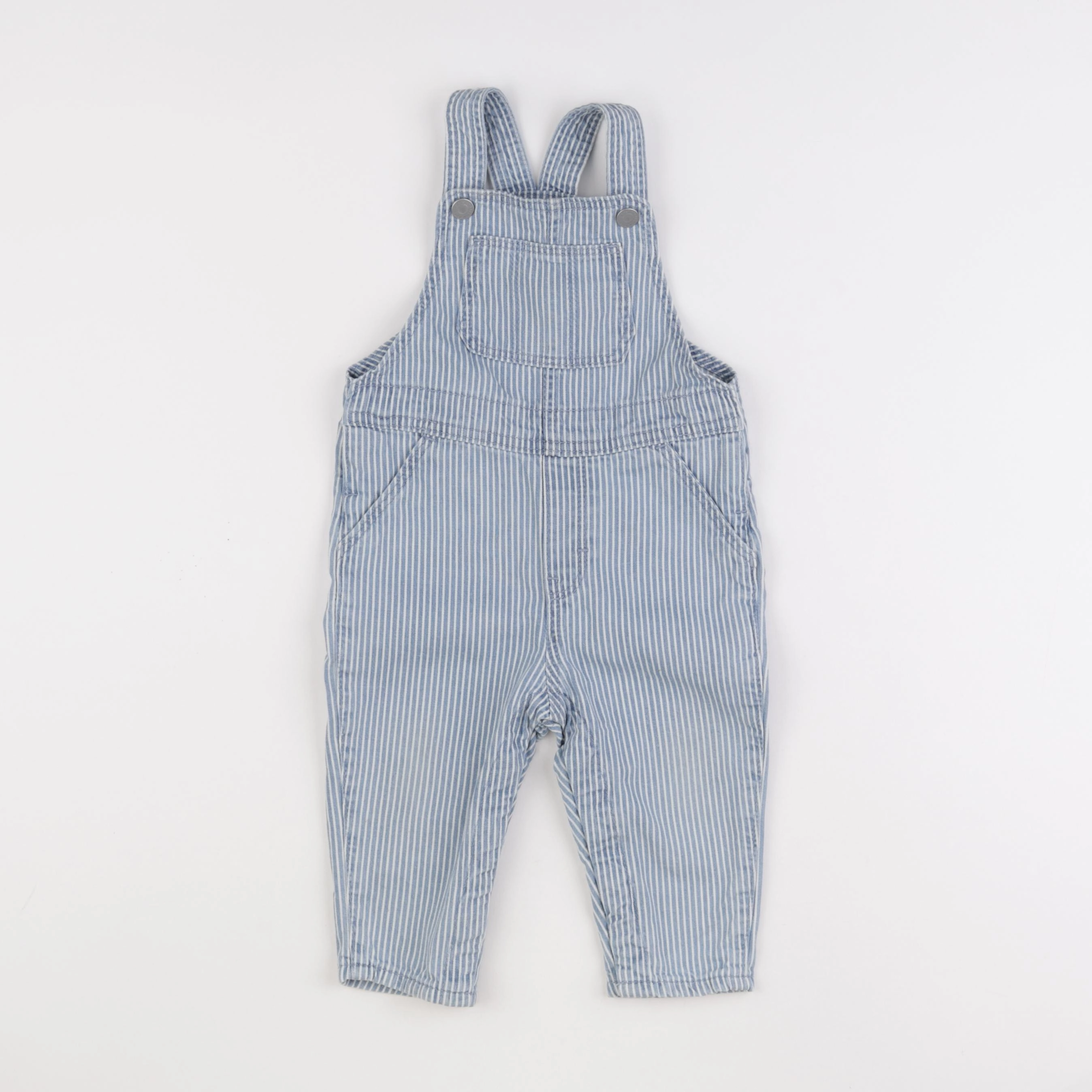 H&M - salopette bleu - 9/12 mois