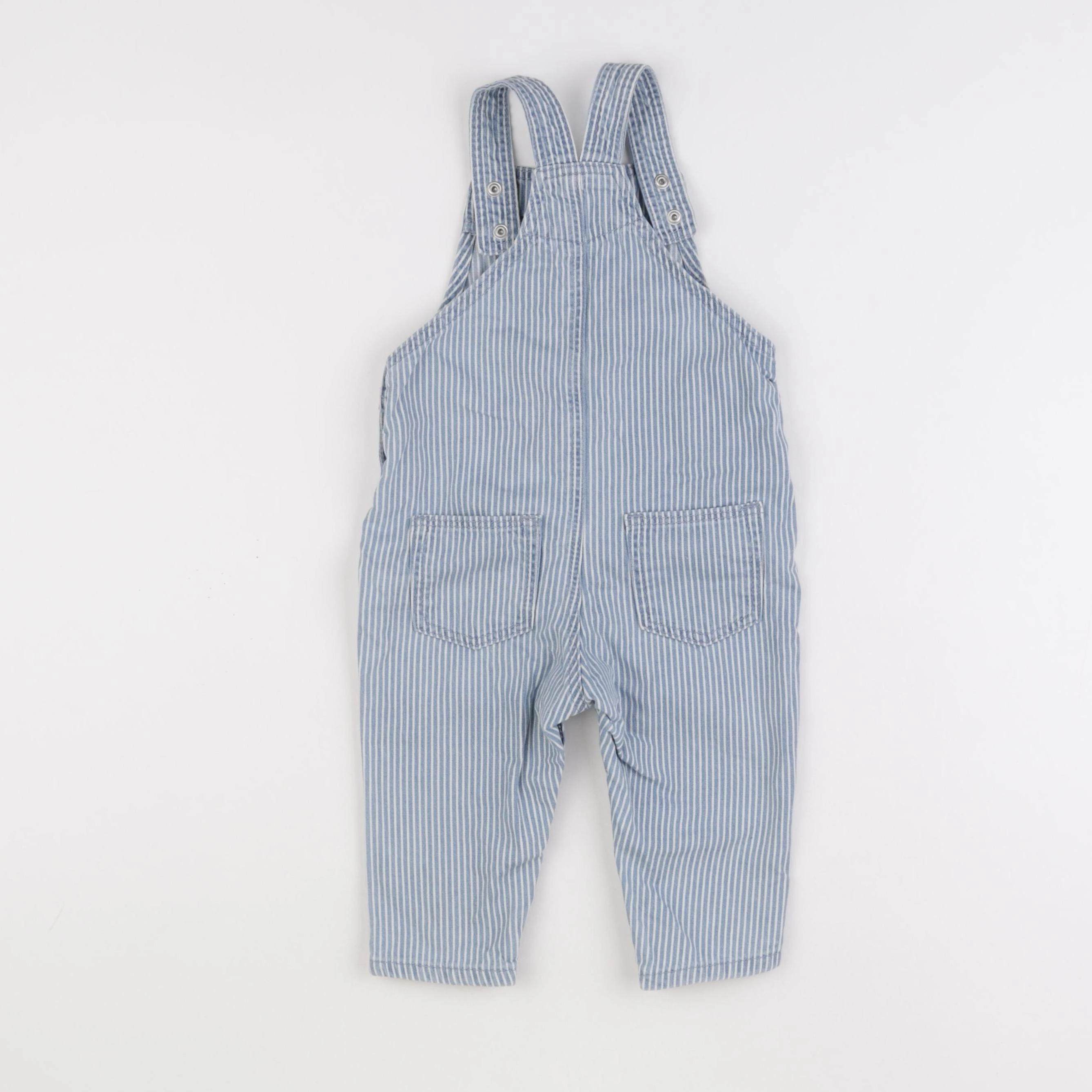 H&M - salopette bleu - 9/12 mois
