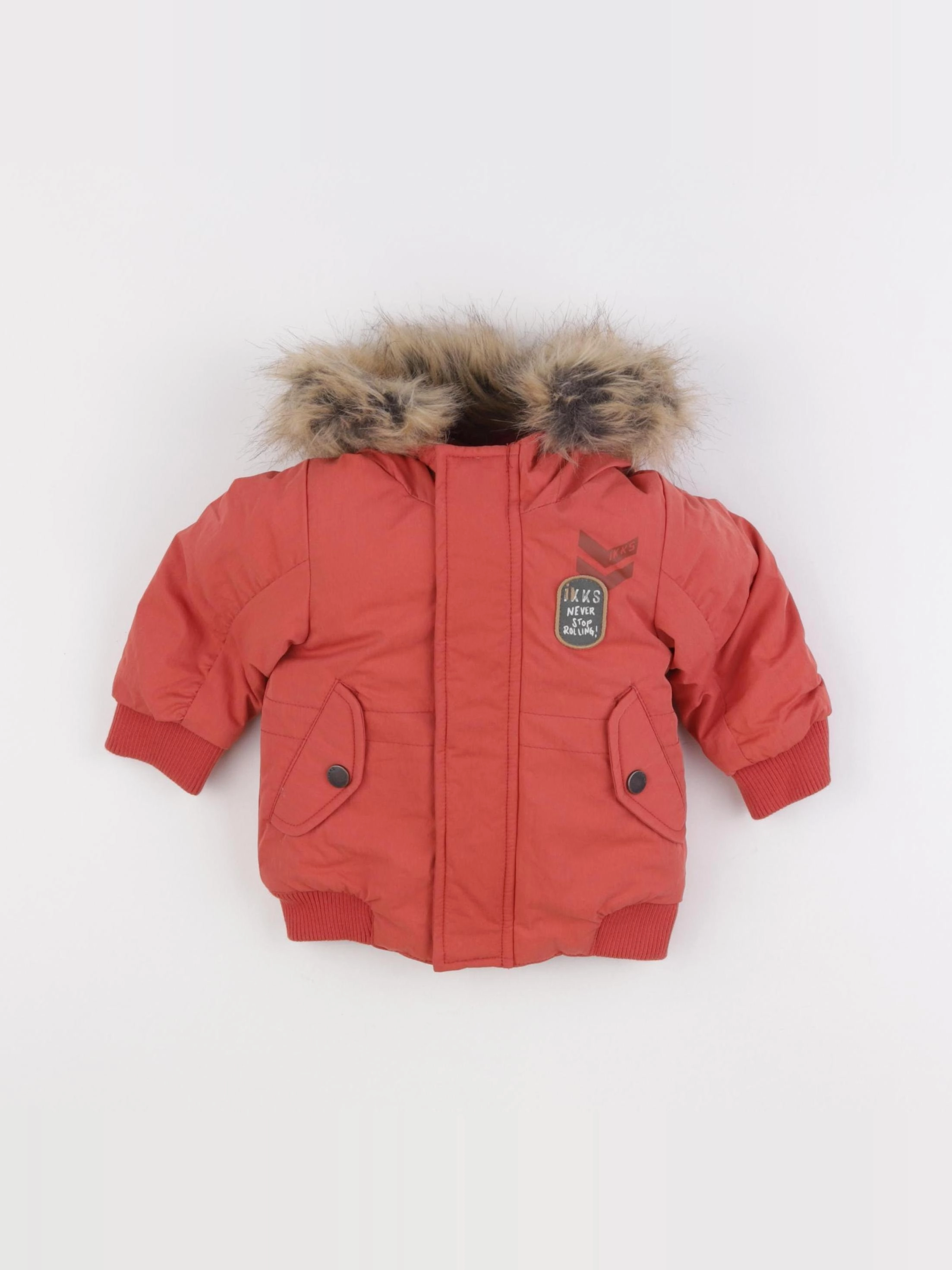 IKKS - parka orange - 6 mois