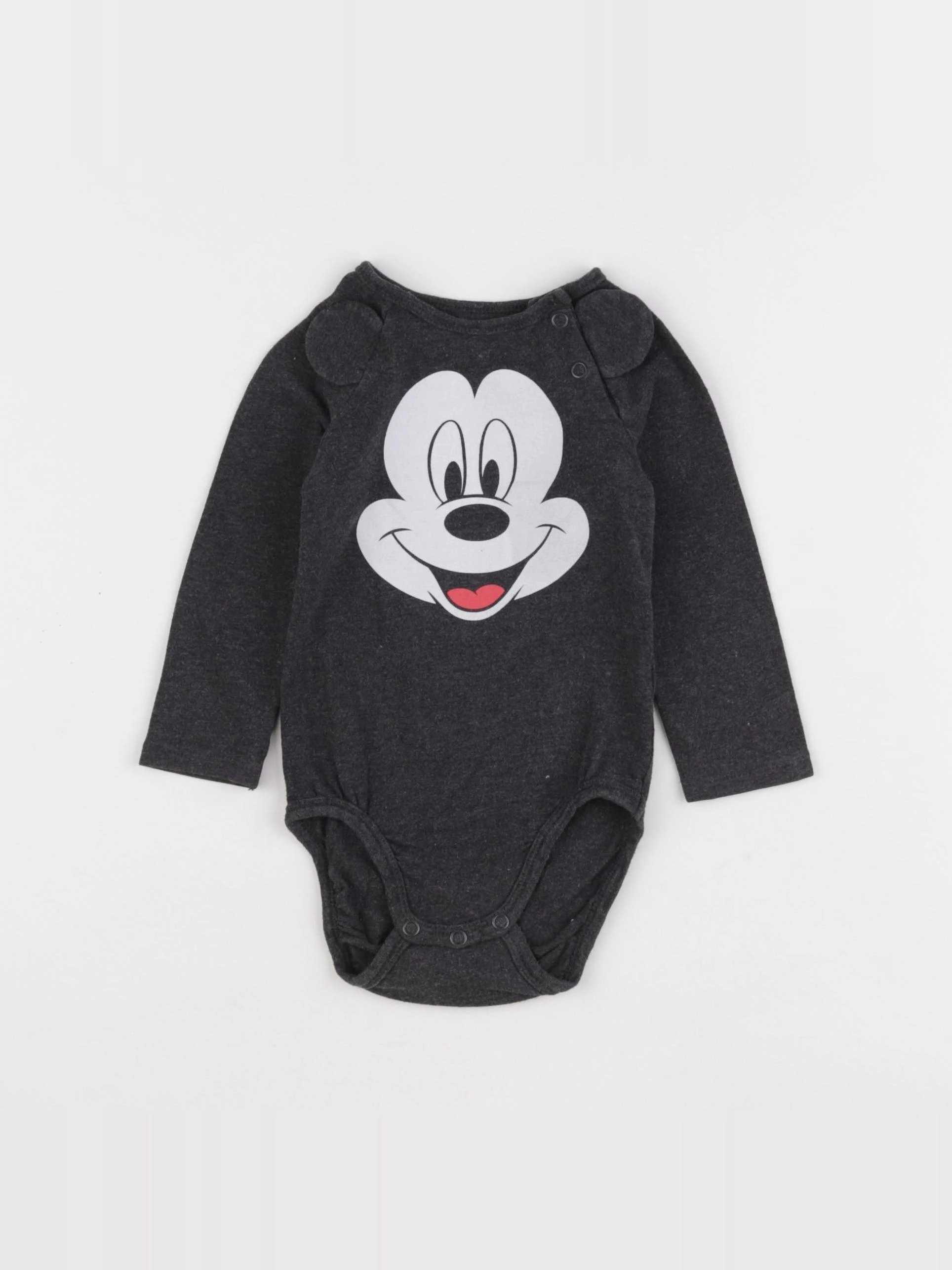 H&M - body noir - 6/9 mois