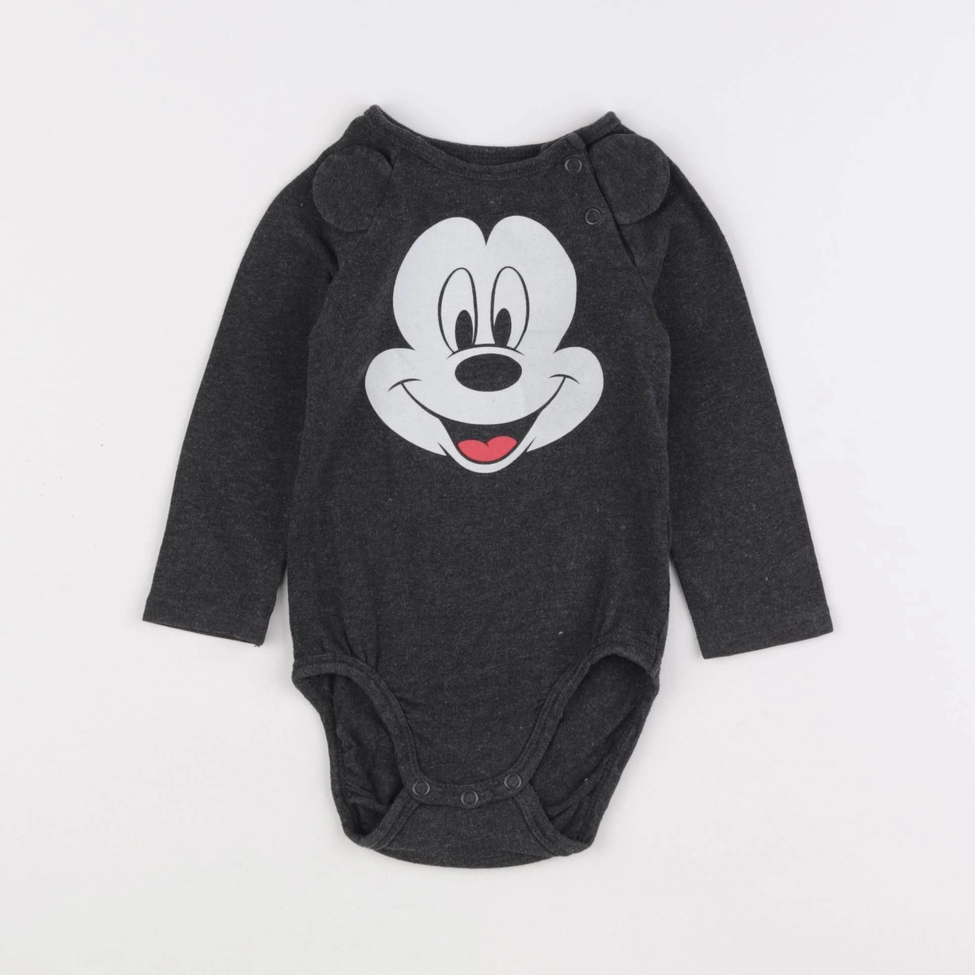 H&M - body noir - 6/9 mois