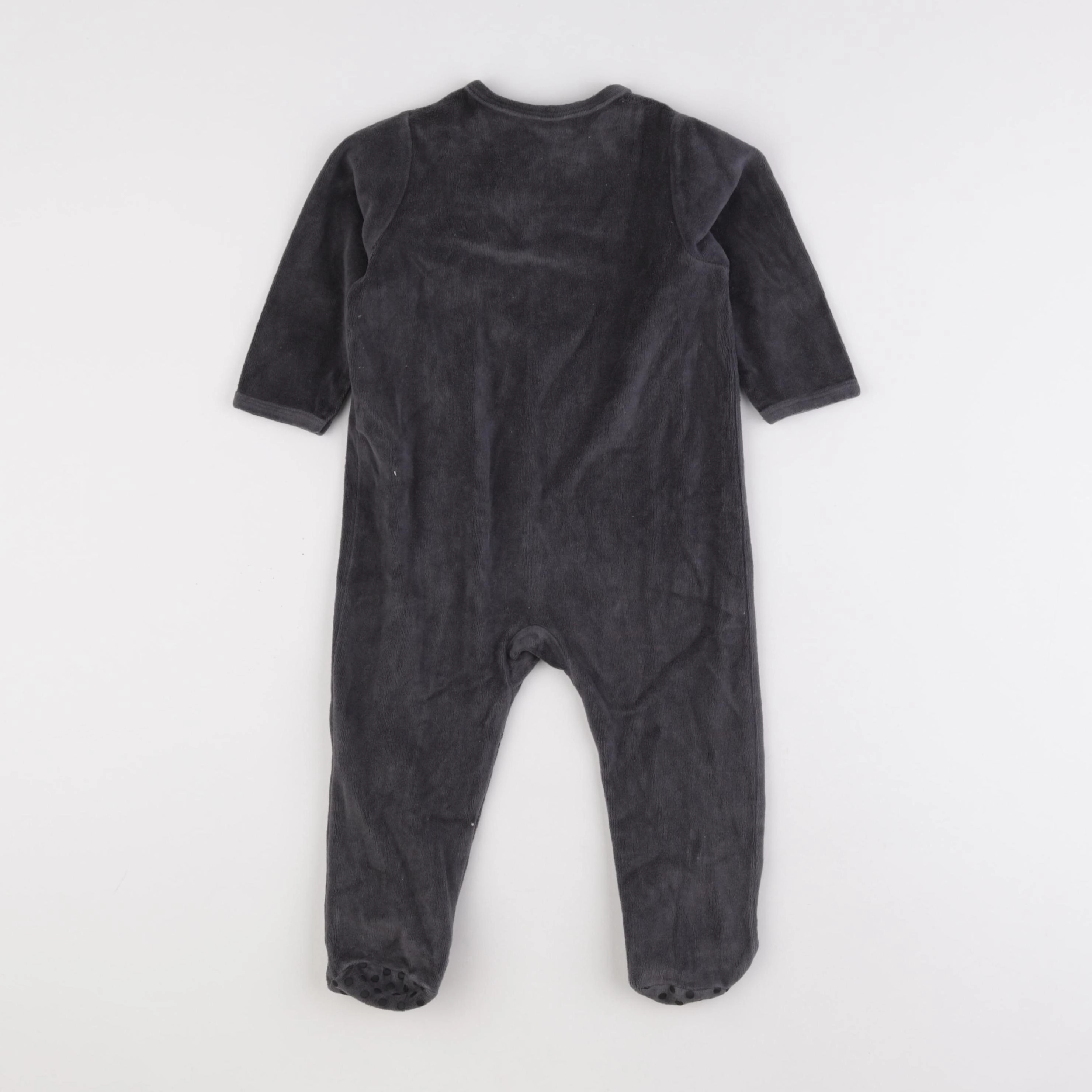 Vertbaudet - pyjama velours gris - 18 mois