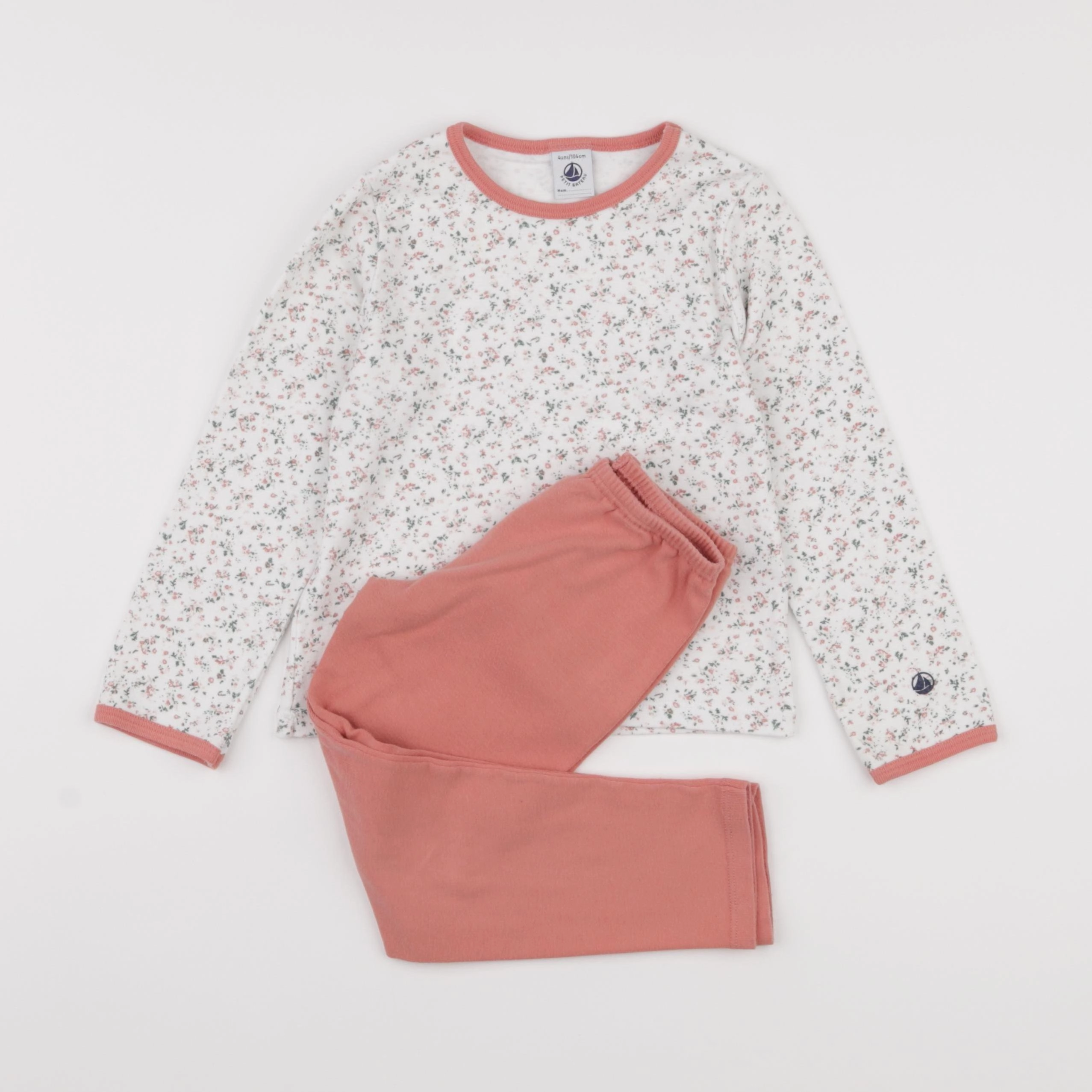 Petit Bateau - pyjama coton rose - 4 ans