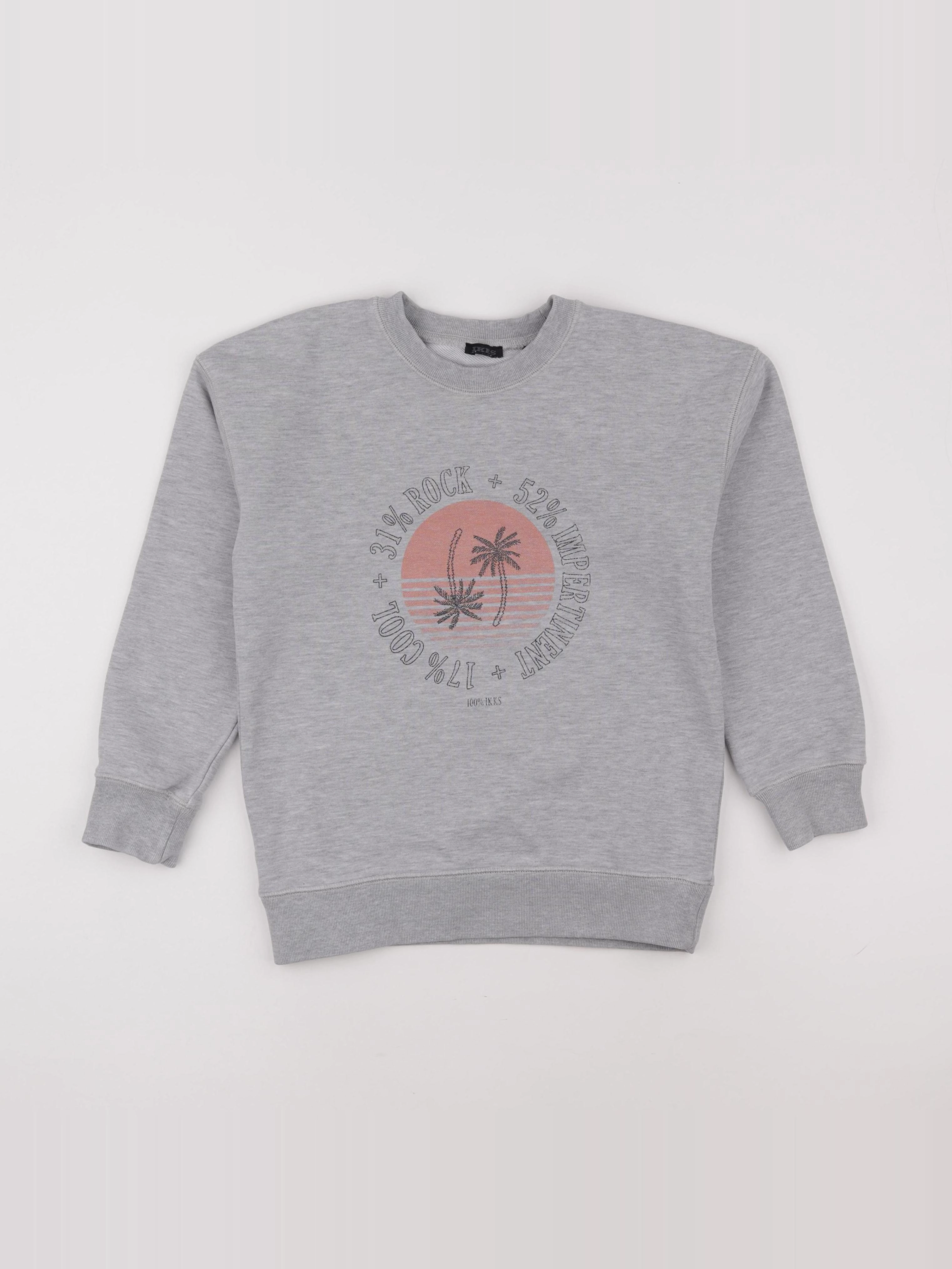 IKKS - sweat gris - 8 ans