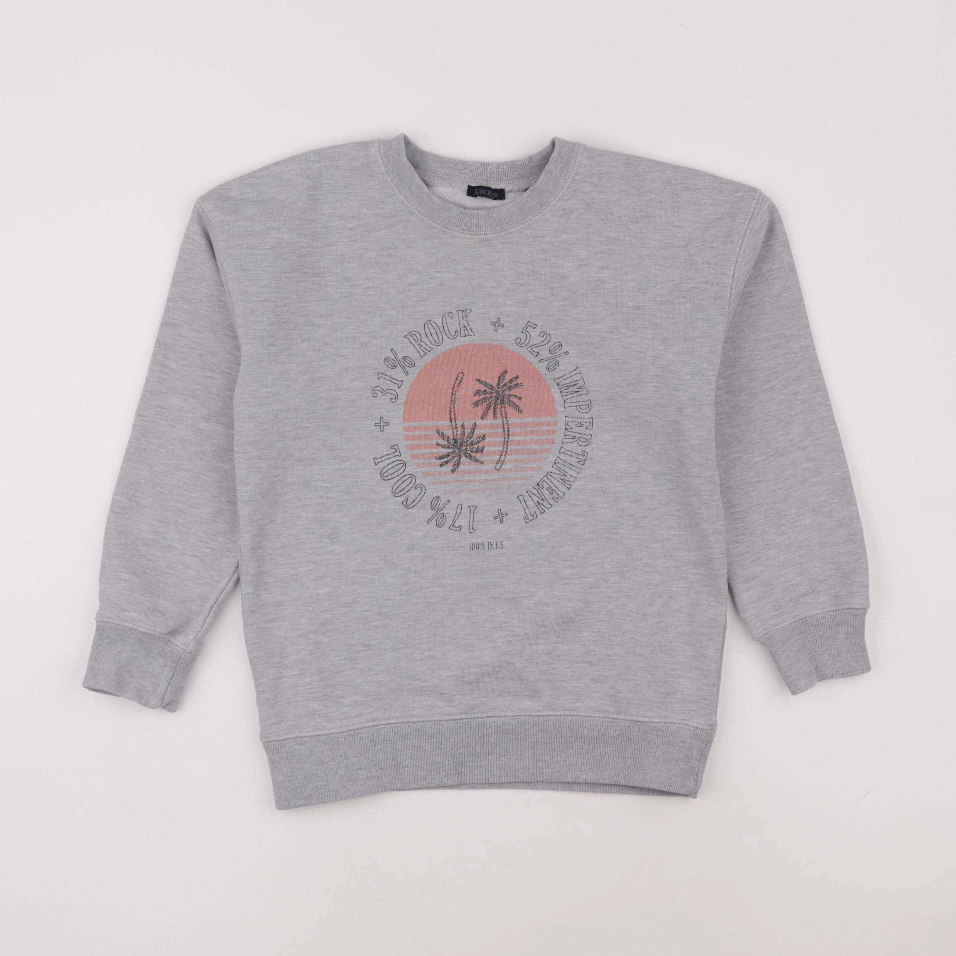IKKS - sweat gris - 8 ans