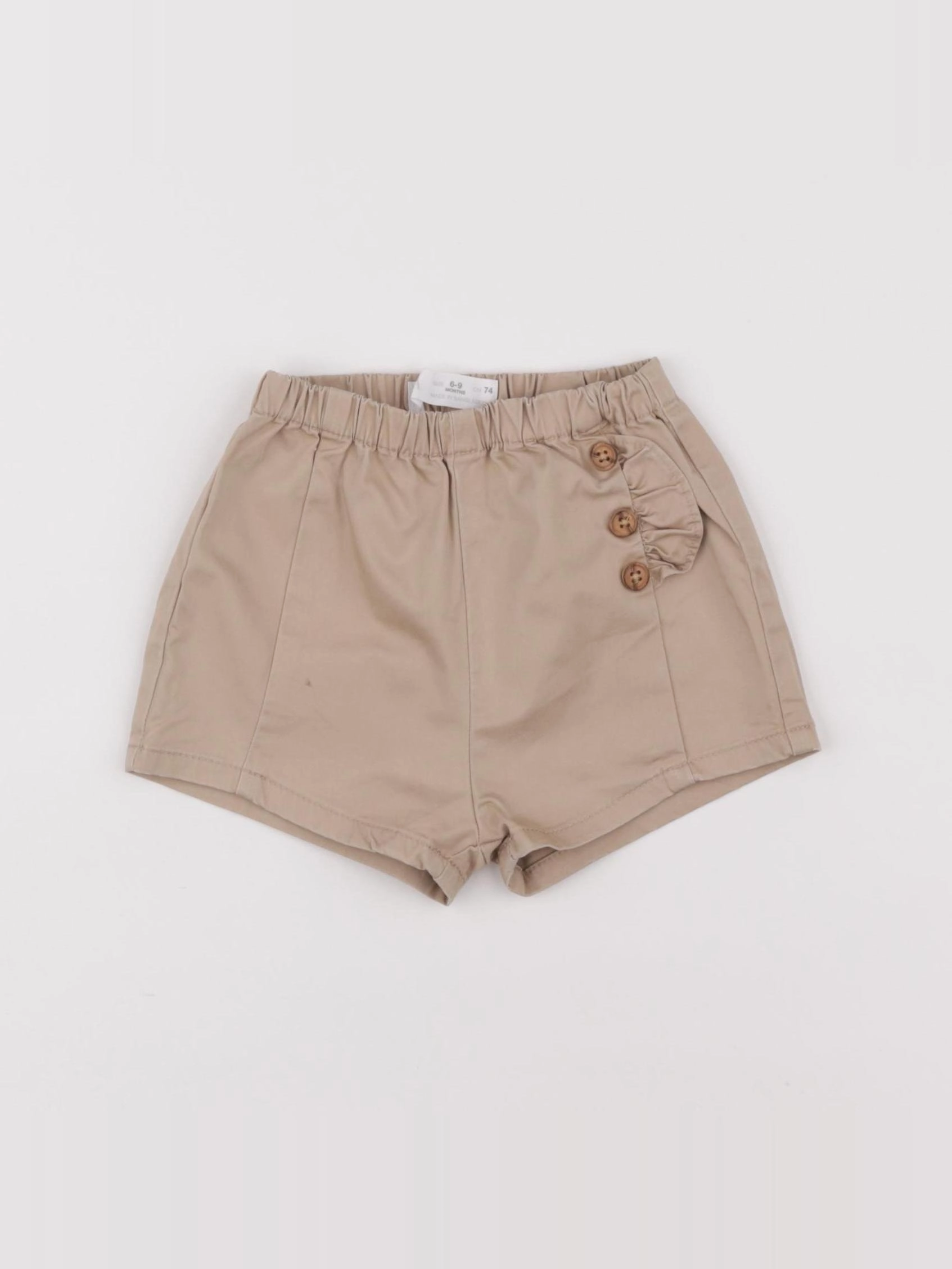 Zara - short marron - 6/9 mois