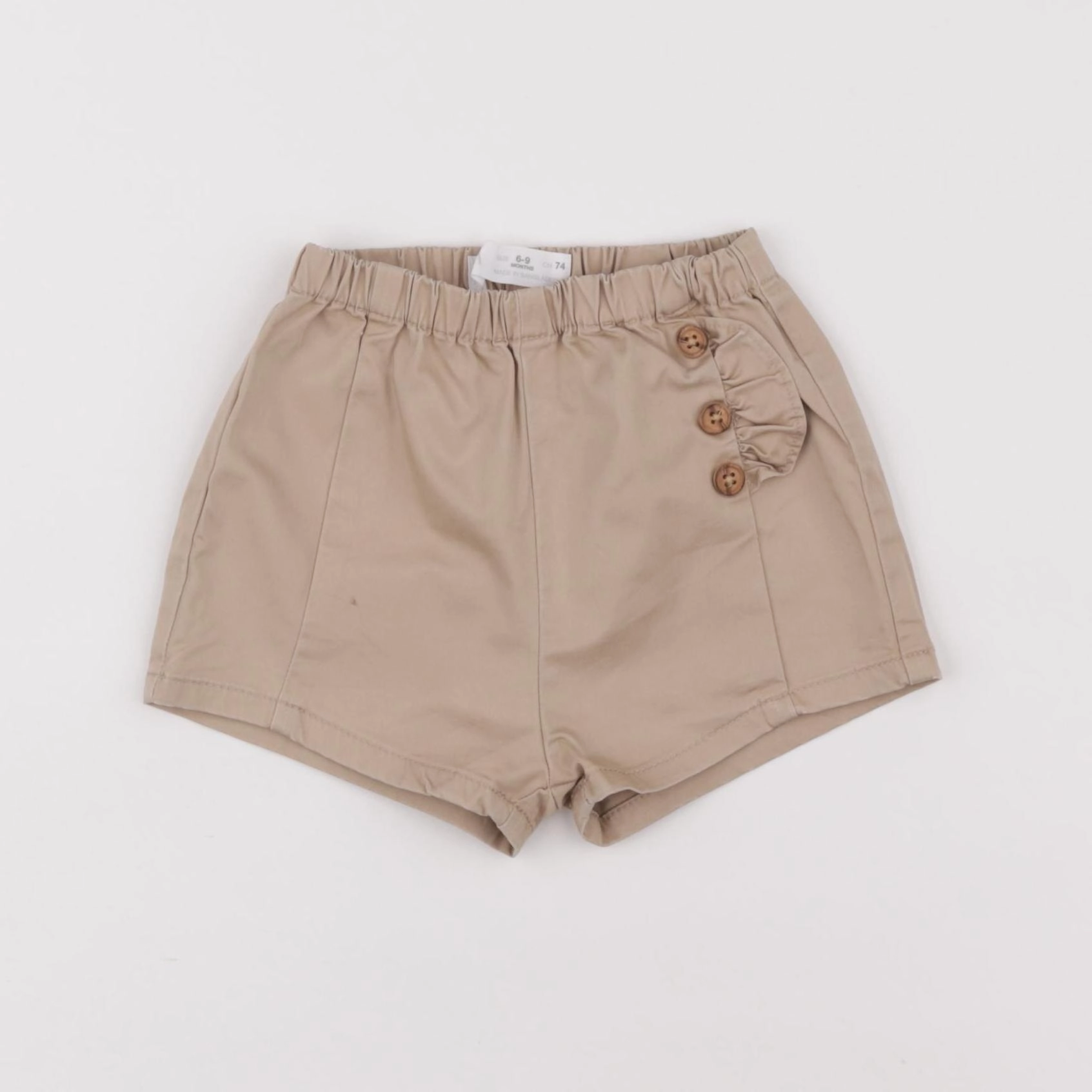 Zara - short marron - 6/9 mois
