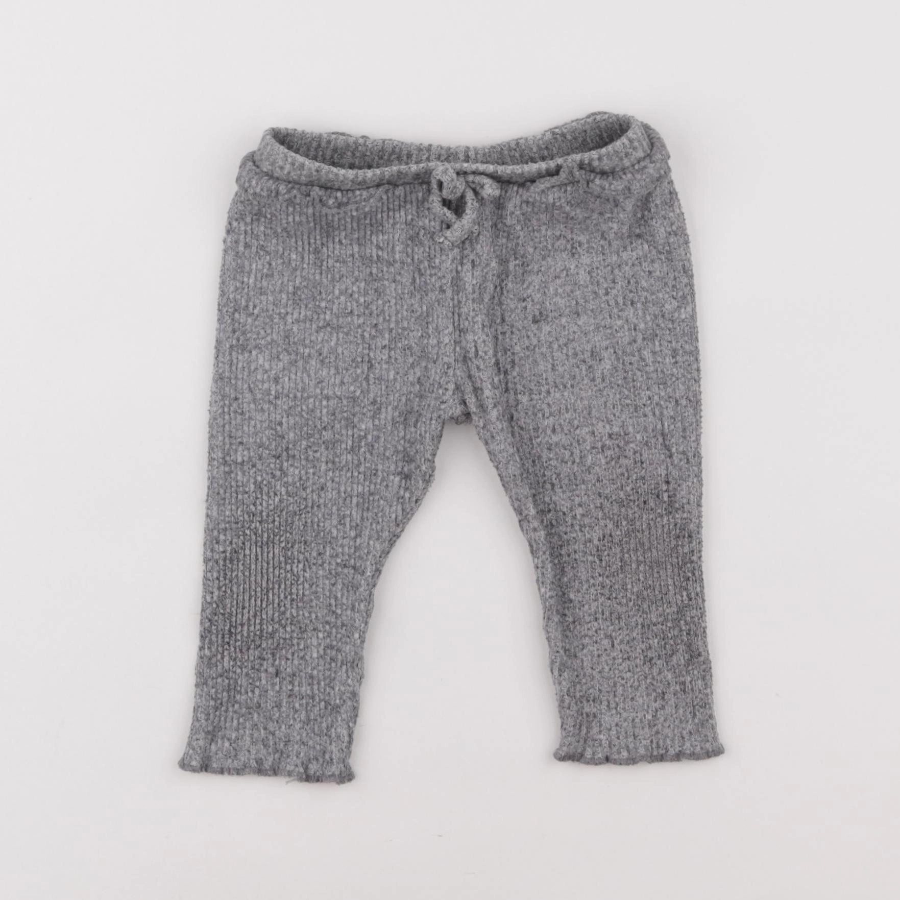 Zara - legging gris - 9/12 mois