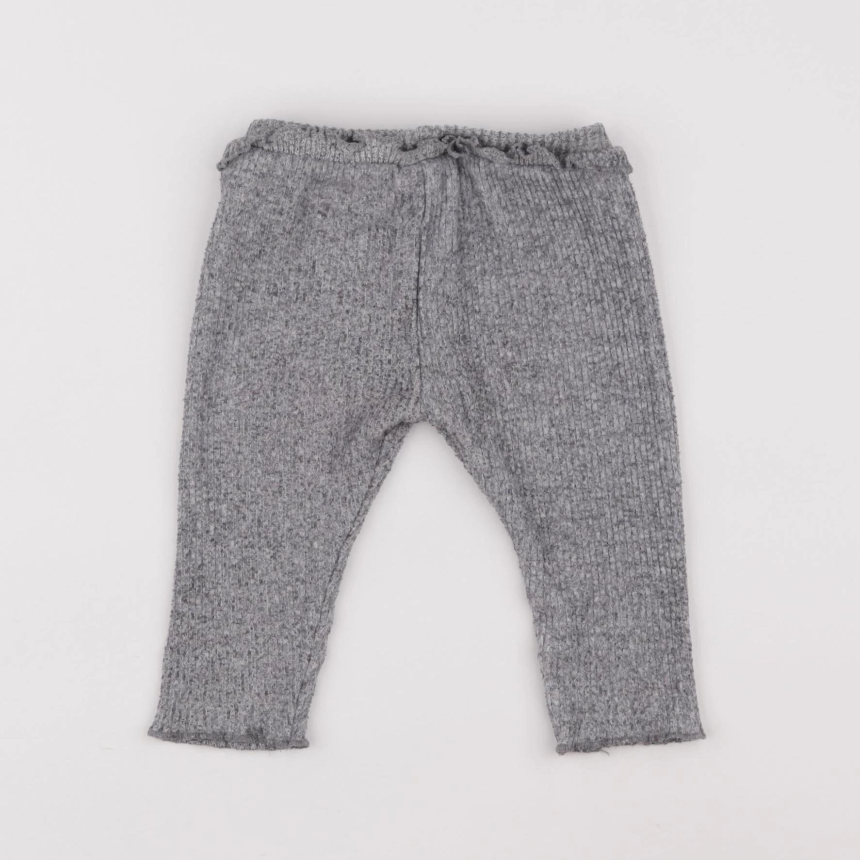 Zara - legging gris - 9/12 mois