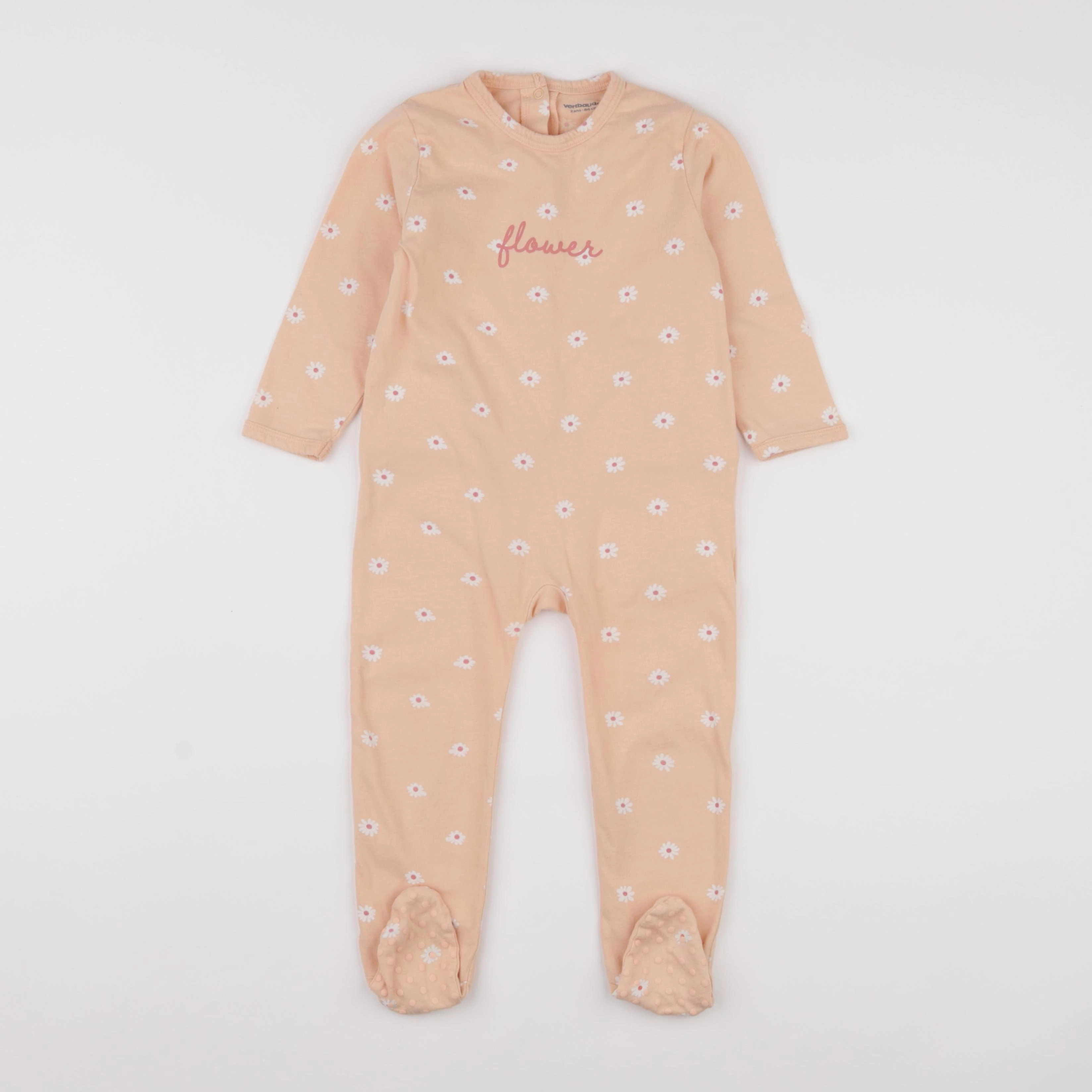 Vertbaudet - pyjama coton beige - 2 ans