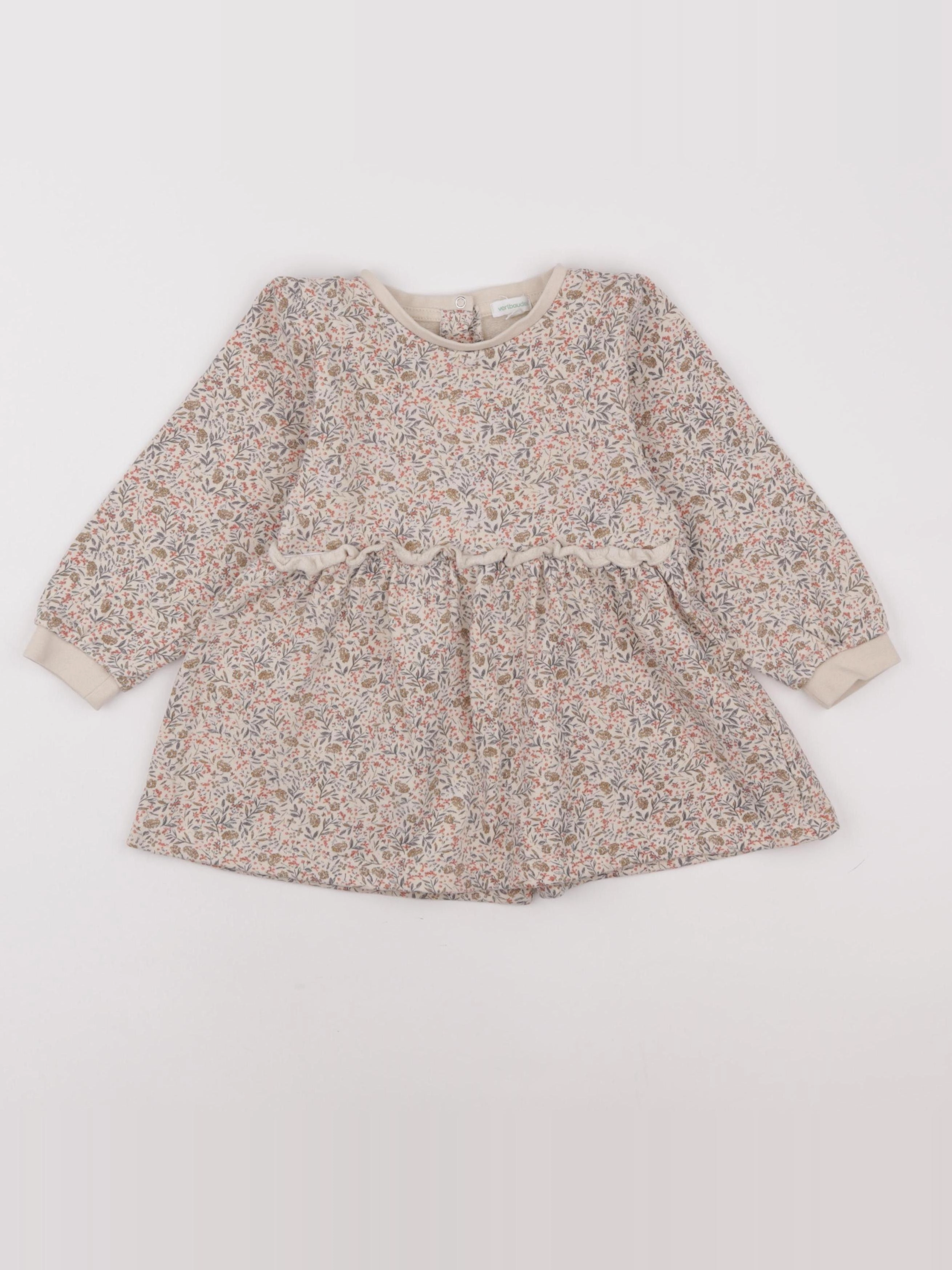 Vertbaudet - robe beige - 36 mois