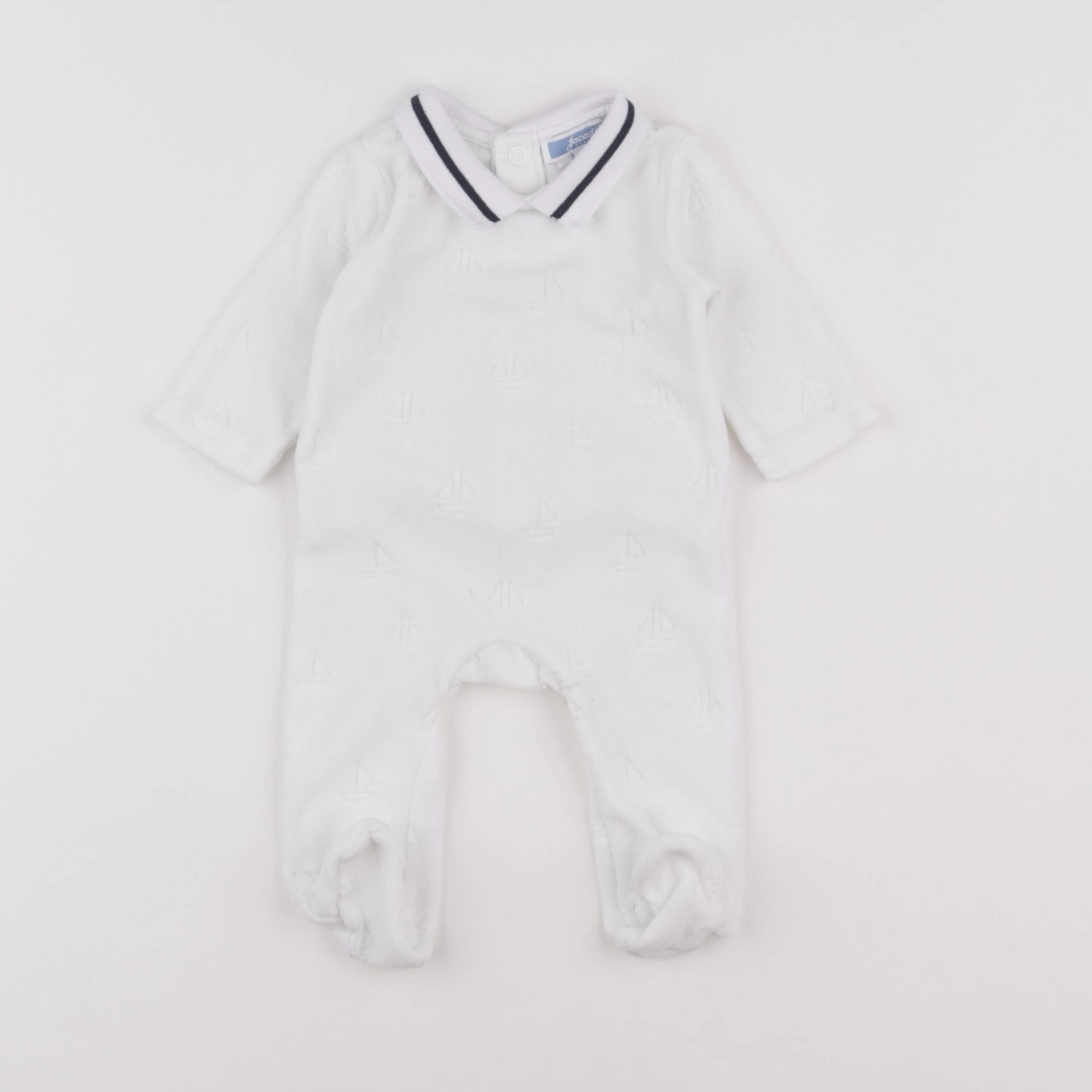 Jacadi - pyjama velours blanc - 1 mois