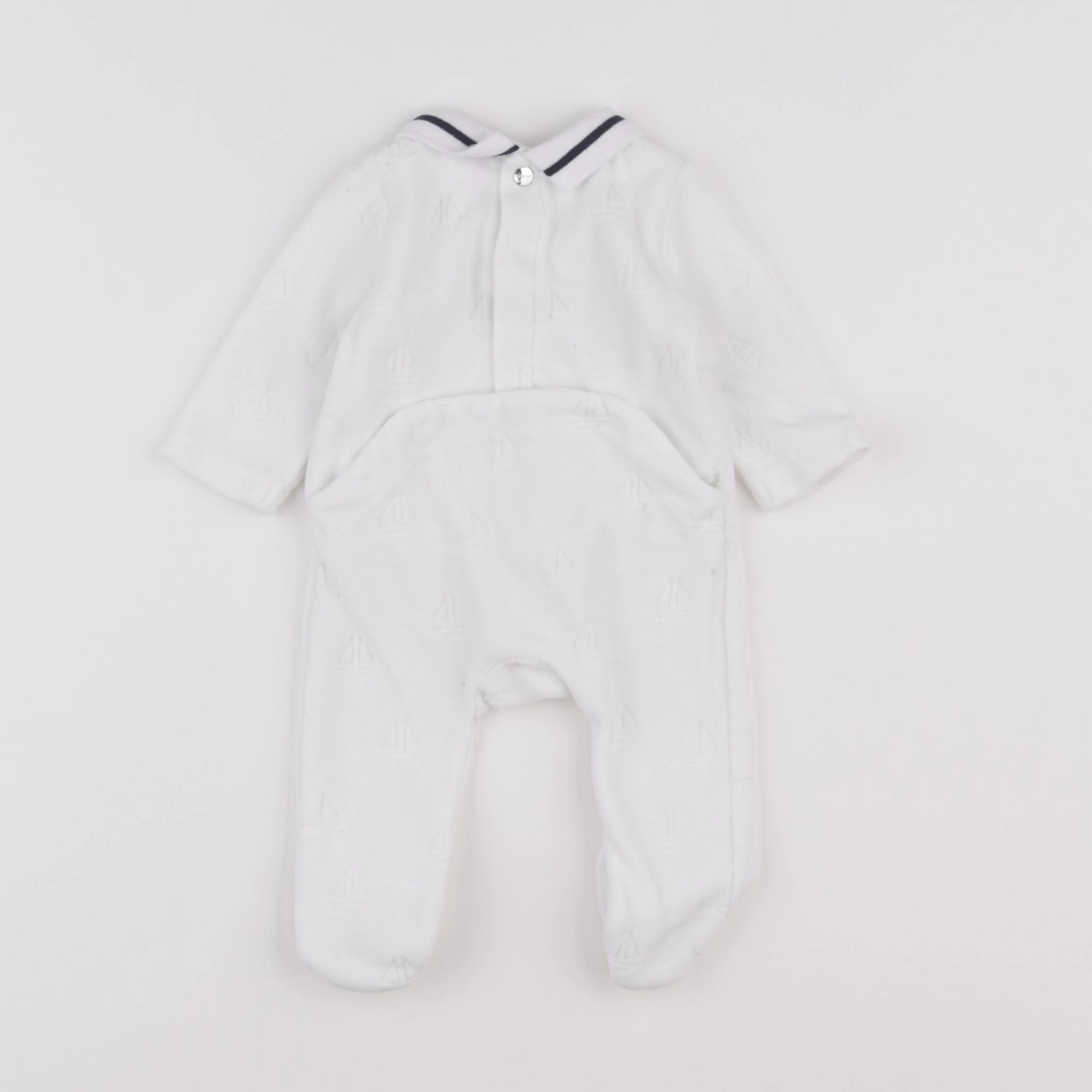 Jacadi - pyjama velours blanc - 1 mois