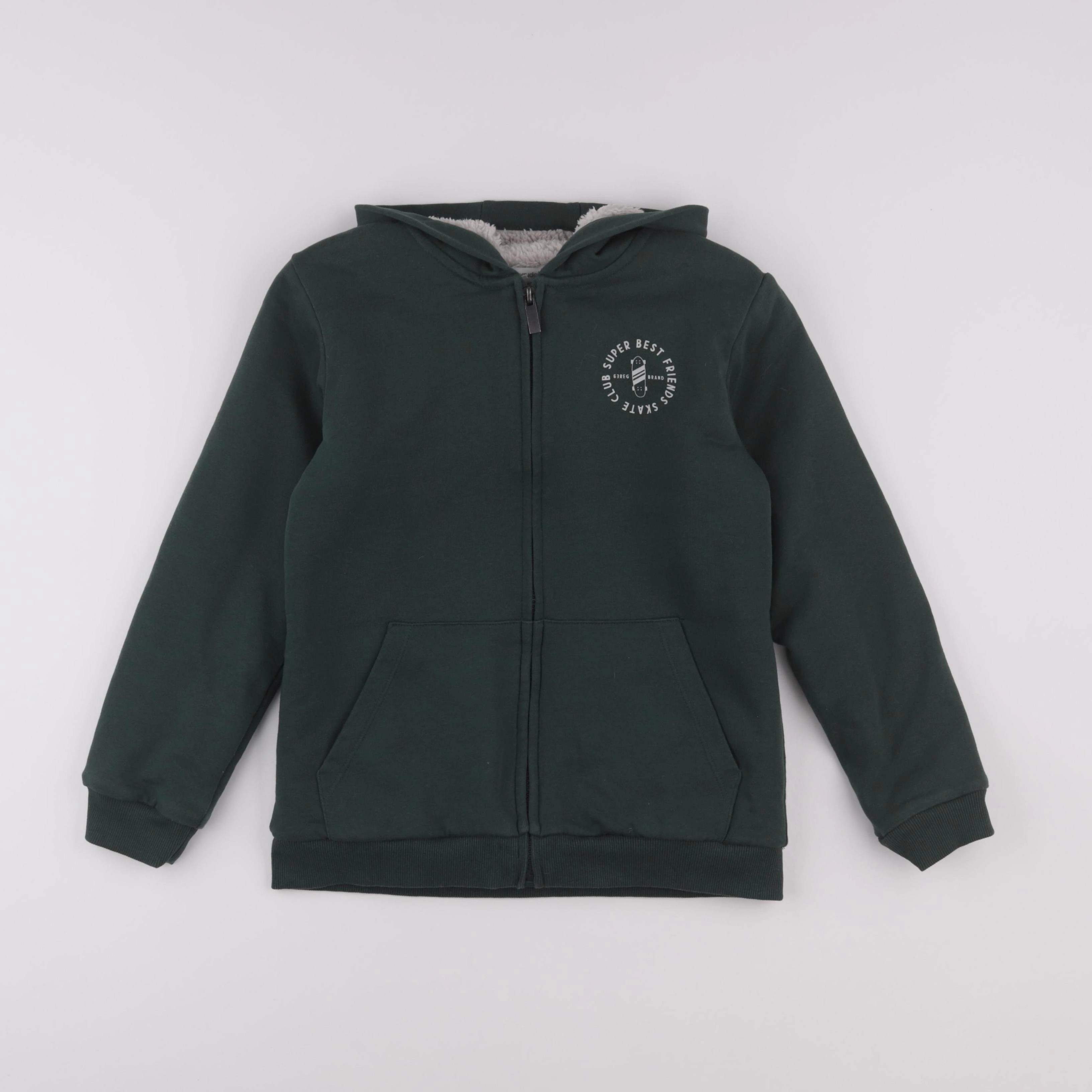 Vertbaudet - sweat vert - 10 ans